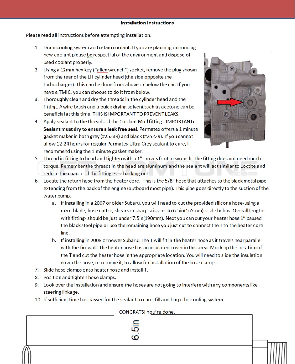 Cylinder 4 Chamber Cooling System Compatible With Subaru Wrx/Sti/Fxt/Lgt By Getadomtune