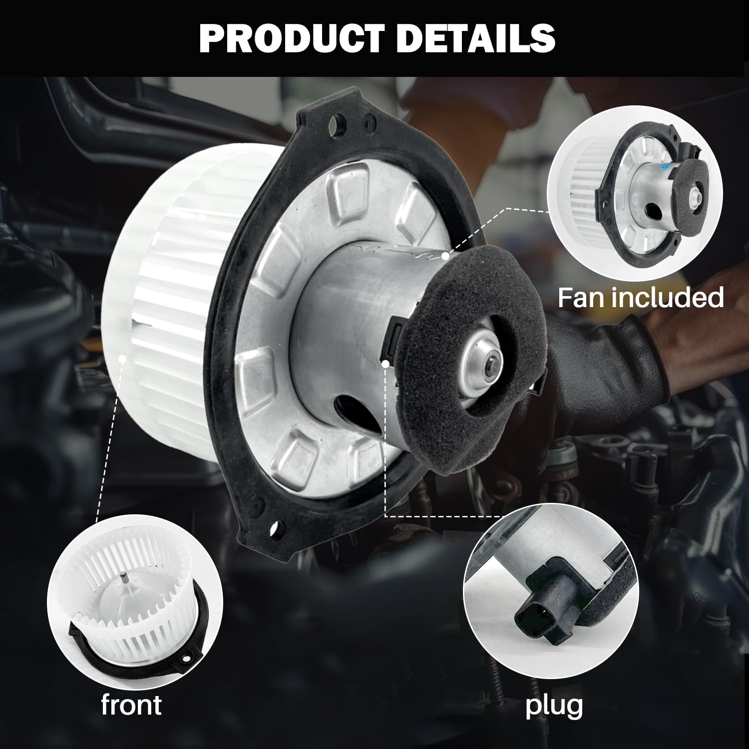 Aspligo 700073 Ac Heater Blower Motor Fan Assembly Fit For Buick Century 2001-2005, Regal 2001-2004, For Chevy Impala Monte Carl