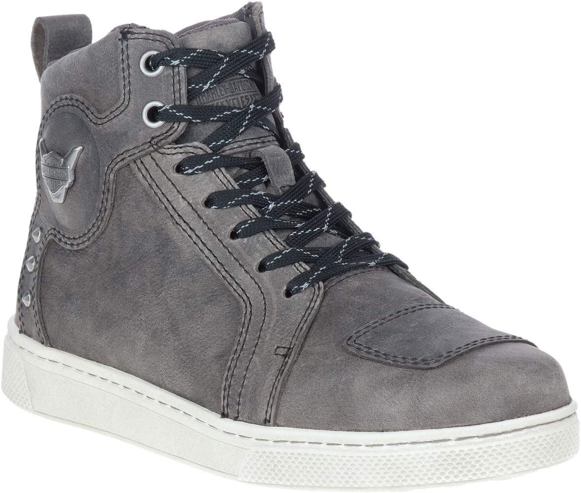 Harley-Davidson Footwear Women's Bateman 4 Metal Motorcycle Boot, Grey, 7