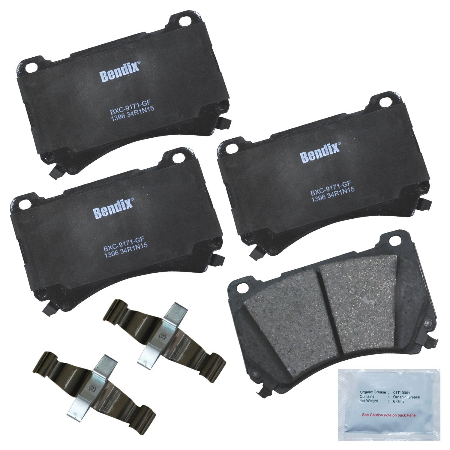 Bendix Priority1 Cfc1396 Ceramic Front Brake Pads For Hyundai Equus 2011, Genesis 2014-2009