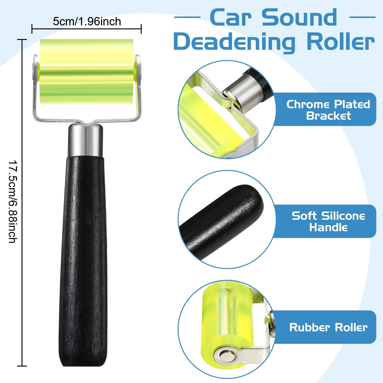 196 Mil Car Sound Deadening Mat Sound Deadener Automotive Audio Noise Insulation Dampening Insulation Mat with Rubber Roller for