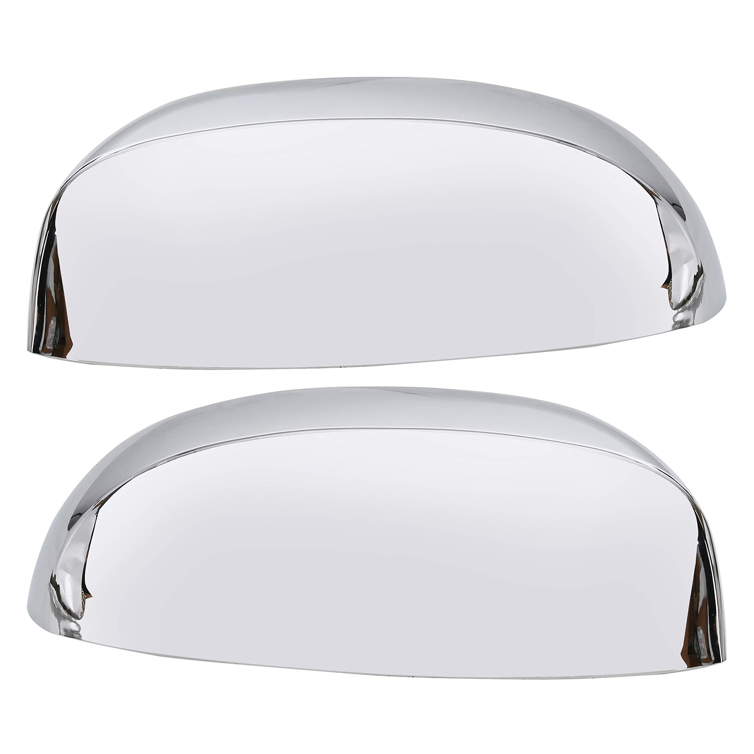 Ecotric Chrome Pair Half Mirror Covers Compatible With 2007-2014 Chevy Silverado Gmc Sierra Tahoe Avalanche Suburban Yukon Escal