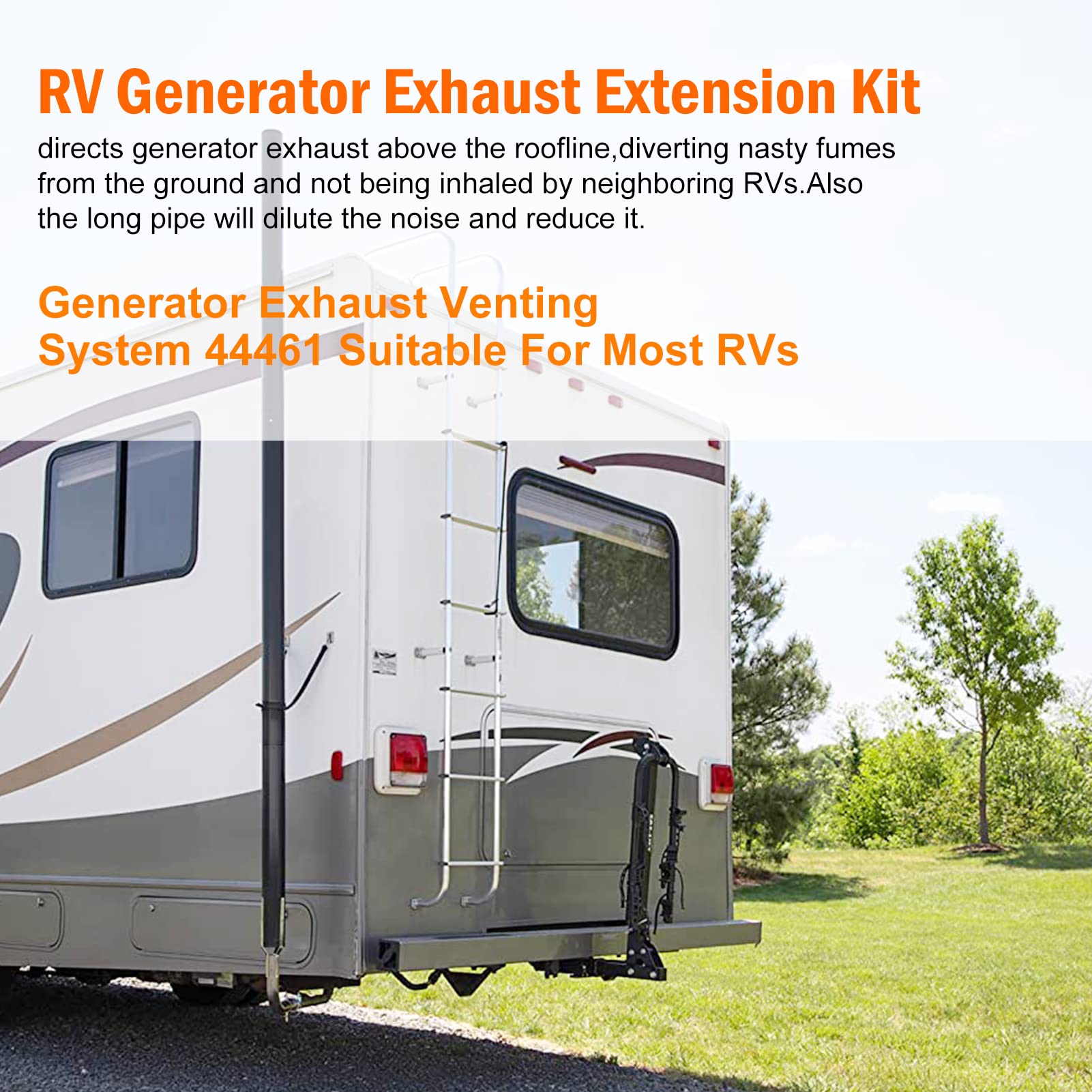 Hrepair 44461 Rv Generator Exhaust Extension Kit, Rv Generator Exhaust Venting System