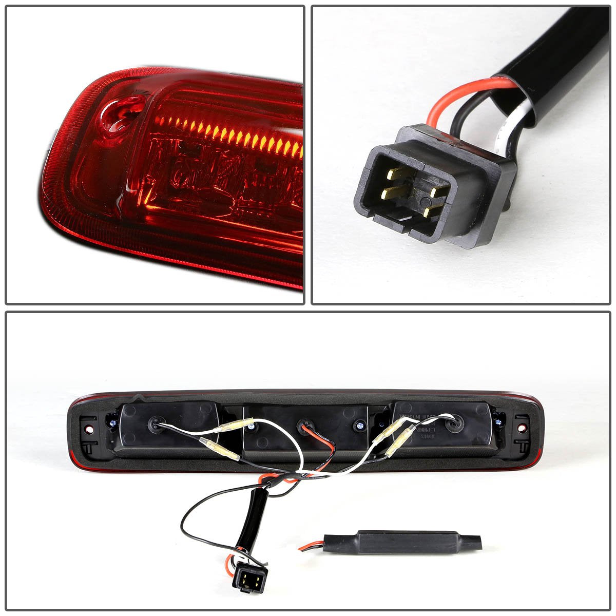 Dna Motoring 3Bl-Gmc99-Led-Rd Red Lens Led Third Tail Brake Light [Compatible With 1999-2007 Silverado 1500-3500& Classic / 1999