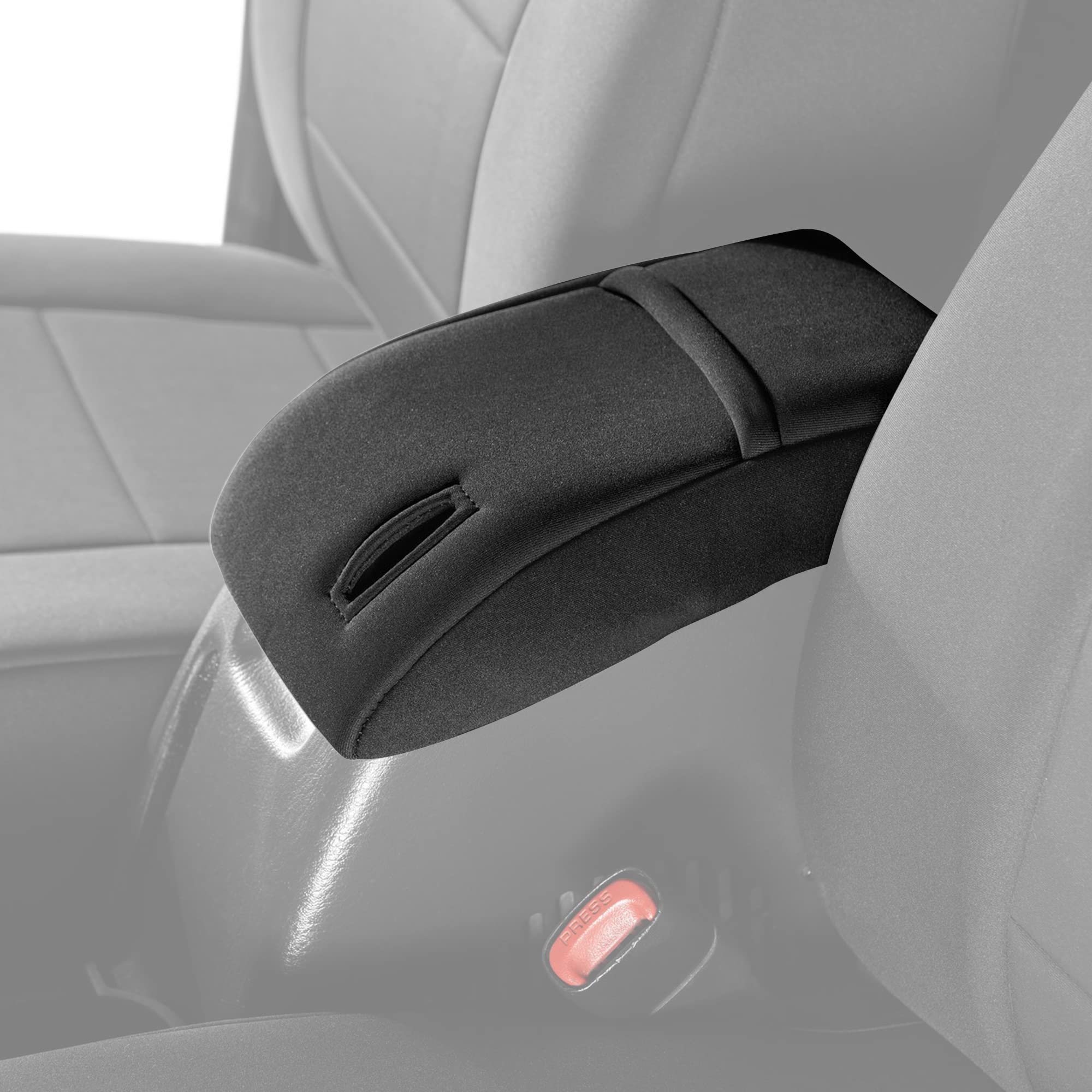 Diver Down Neoprene Center Console Cover - Fits Jeep 1997-2006 Tj Wrangler - Cushioned Armrest Cover - Doesn'T Burn Your Elbow - Tight Custom Fit - Comfortable Foam Armrest Pad (01-06 Black)