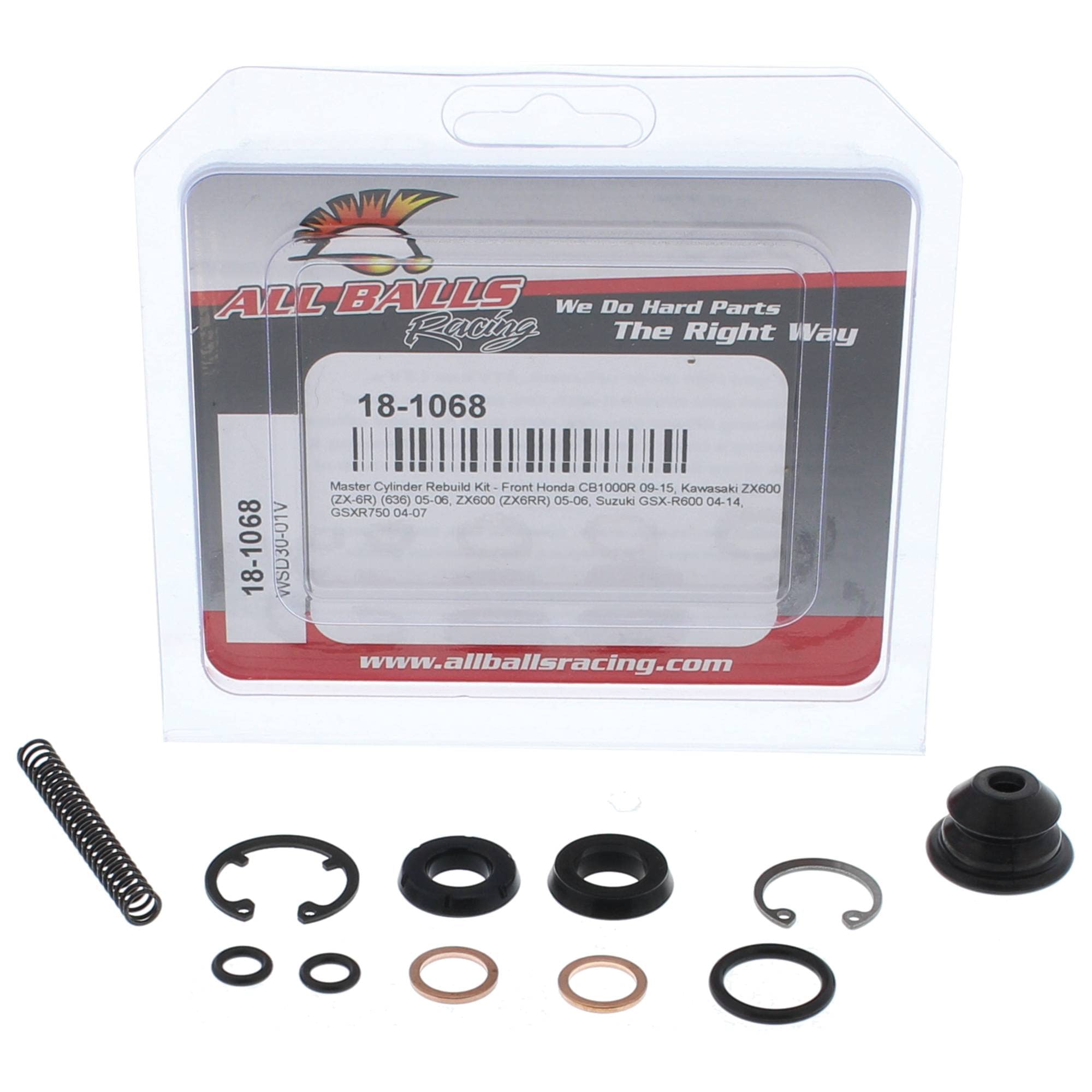 All Balls Master Cylinder Rebuild Kit 18-1068 For Kawasaki Zx 6R (Zx 636C) 2005 2006, Zx 6Rr (Zx 600N) 2005 2006