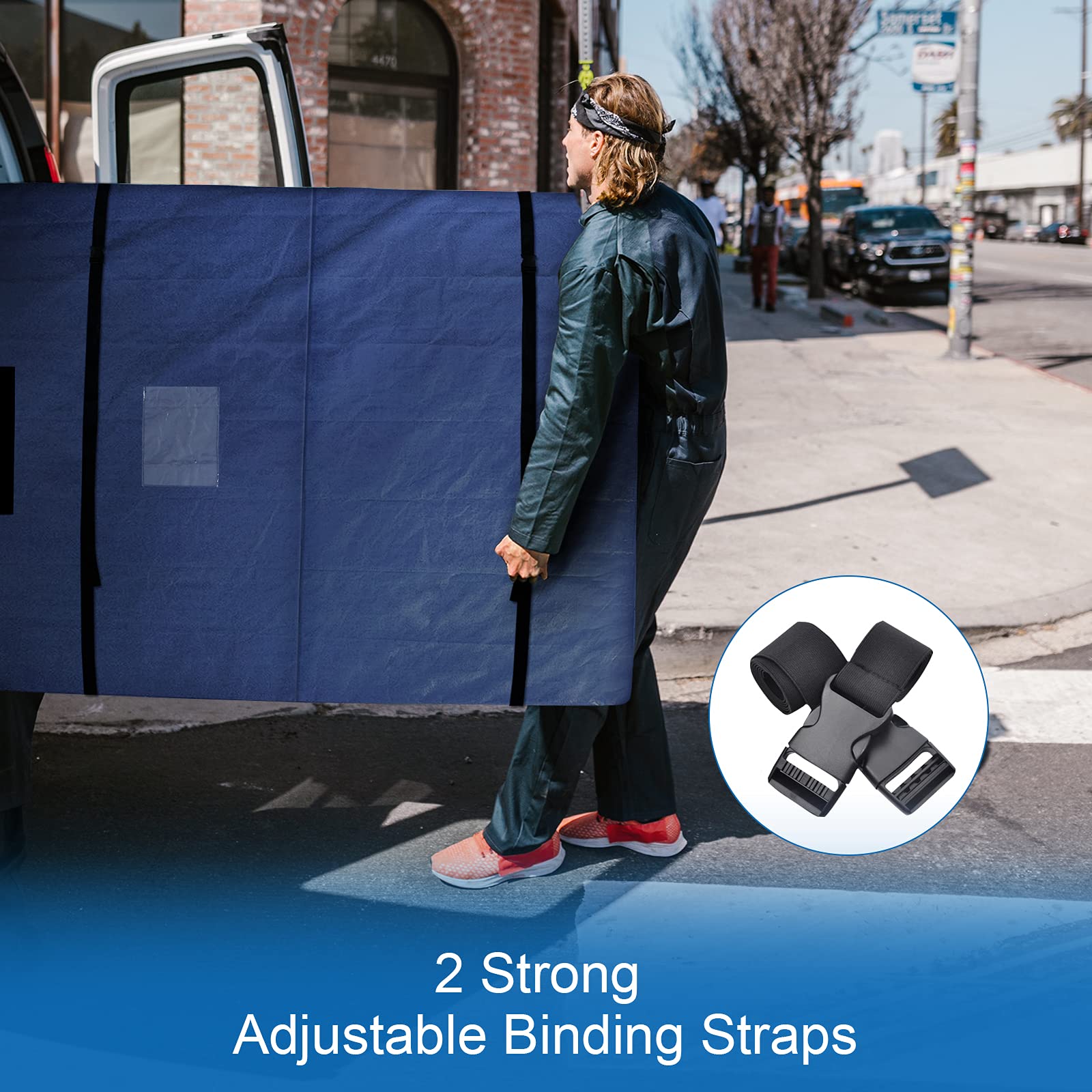 Tie Down Straps 2Pcs (1'' X 14.5') For Moving Or Storage, Heavy Duty Lashing Straps, Adjustable Nylon Straps For Motorcycle, Cargo, Trucks, Trailer, Luggage