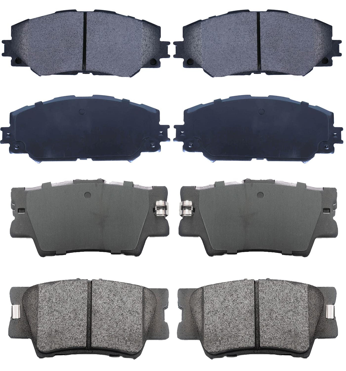 EXPPOWER brake pads front and rear Ceramic Replacement for Lexus HS250h 2010-2012,RAV4 2006-2012,2013-2018 Brake Kits D1210,D121