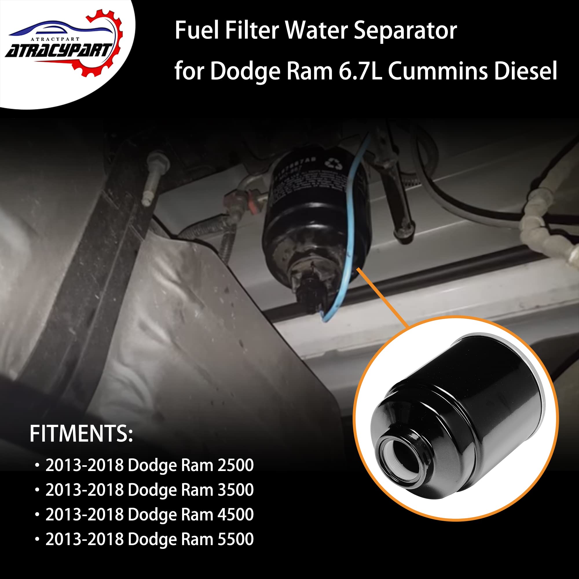 6.7L Cummins Fuel Filter Water Separator | Replacement For 2013-2018 Dodge Ram 2500 3500 4500 5500 6.7 Diesel Engines | Replaces