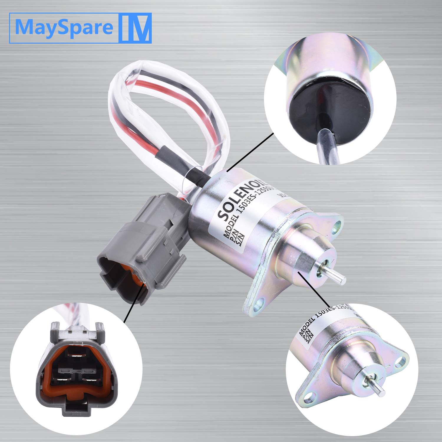 Fuel Shut Off Solenoid M810324 Yanmar 119233-77932 Synchro Woodward 1503Es-12S5Suc12S John Deere 4200 4300 4400 4500 4600 4700 1