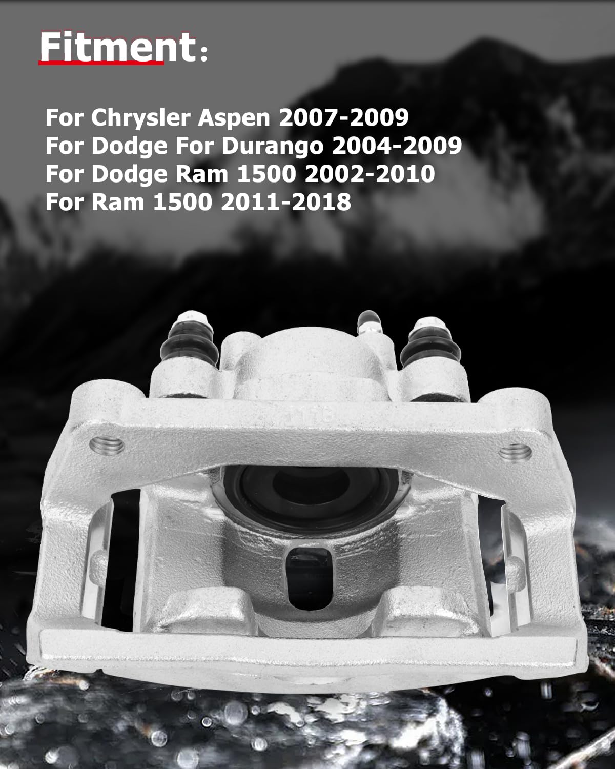 cciyu 18-B4837 Rear Left Brake Caliper With Bracket For Chrysler For Aspen 2007-2009,For Dodge For Durango 2004-2009,For Dodge F