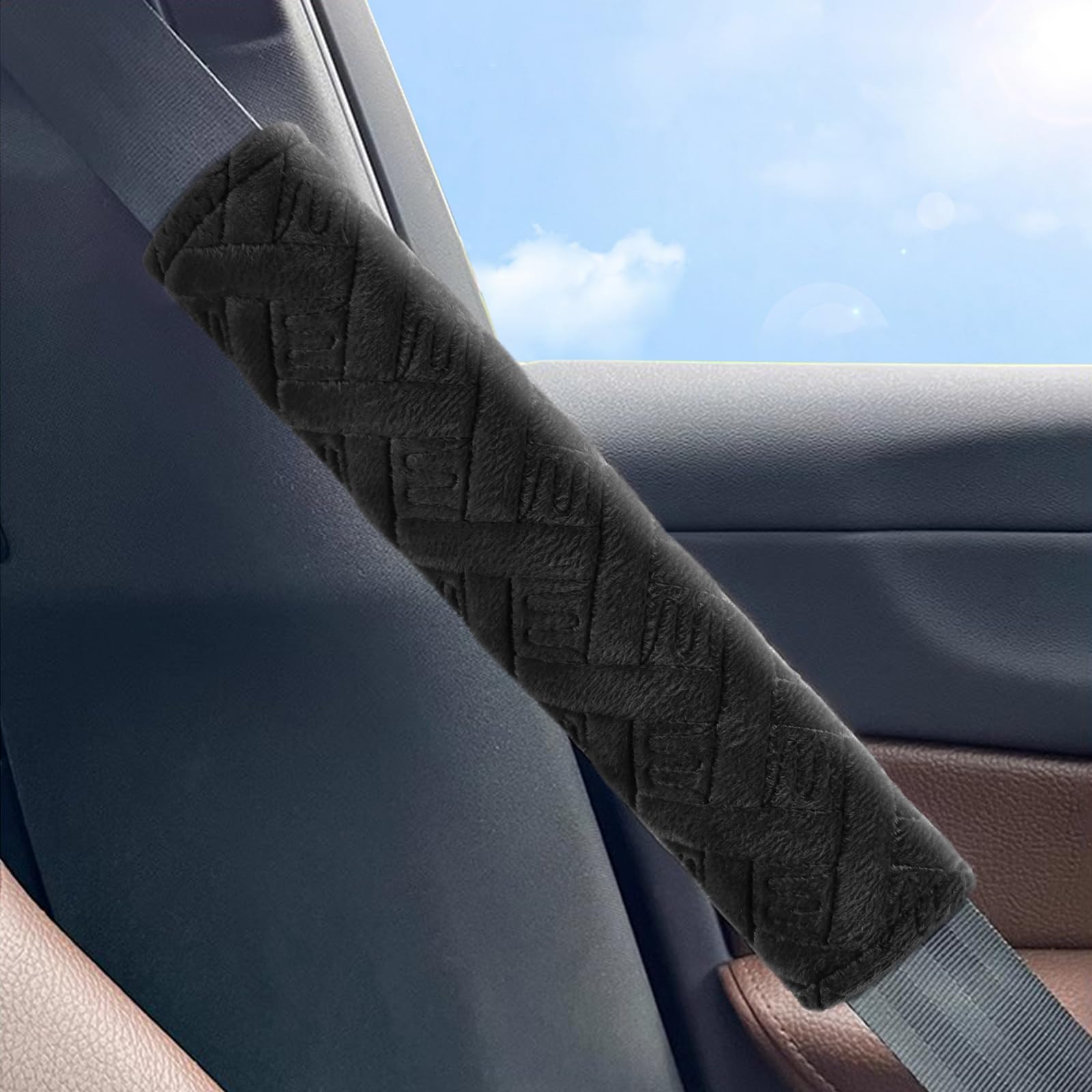 surpassme Car Seat Belt Pads Covers, 2PCS Seat Belt Shoulder Strap Covers Protector to Release Stress to Your Neck and Shoulder