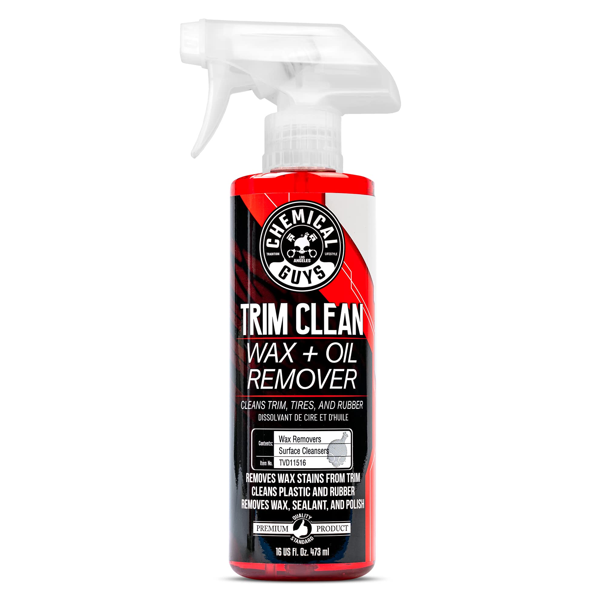 Chemical Guys TVD11516 Trim Clean Wax and Oil Remover (Works on Trim, Tires, and Rubber) Safe for Cars, Trucks, SUVs, Motorcycle