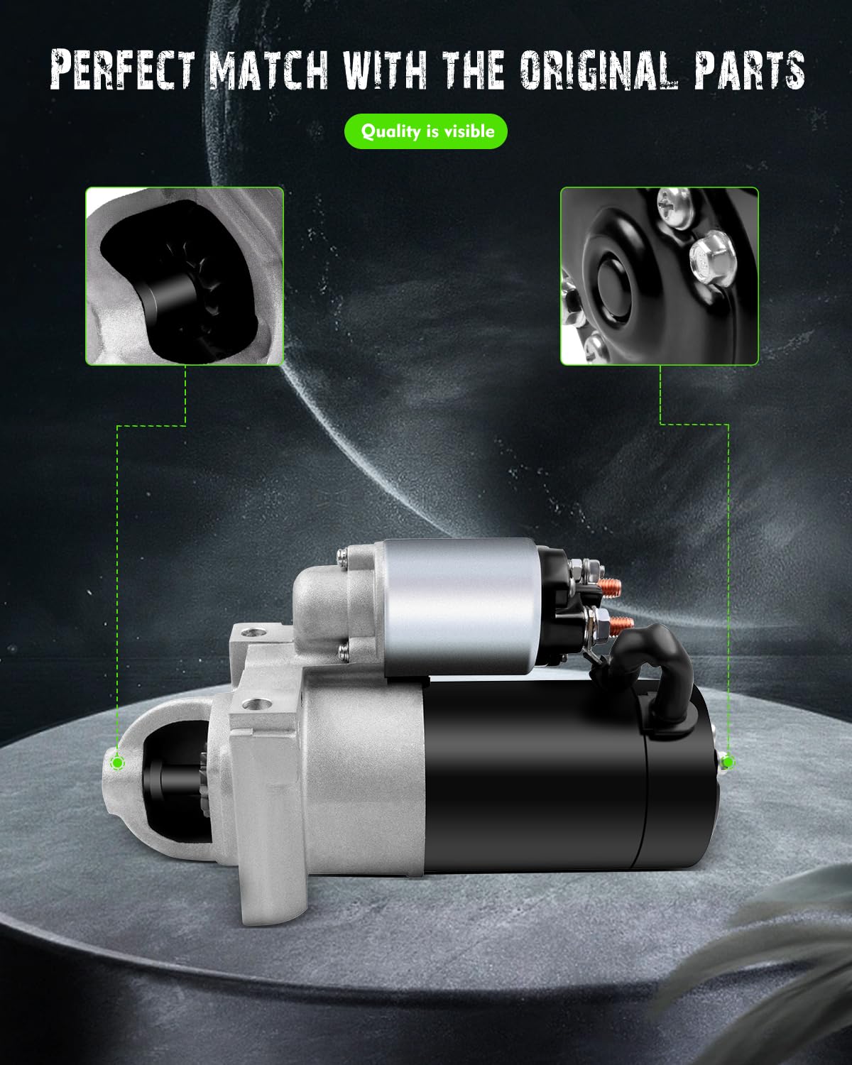 Scitoo Starters Sdr0070 6489N 323-1443 Fit For Chevrolet For Silverado 1500 2001-2003 For Tahoe 2001-2003 4.8L For Express Vans