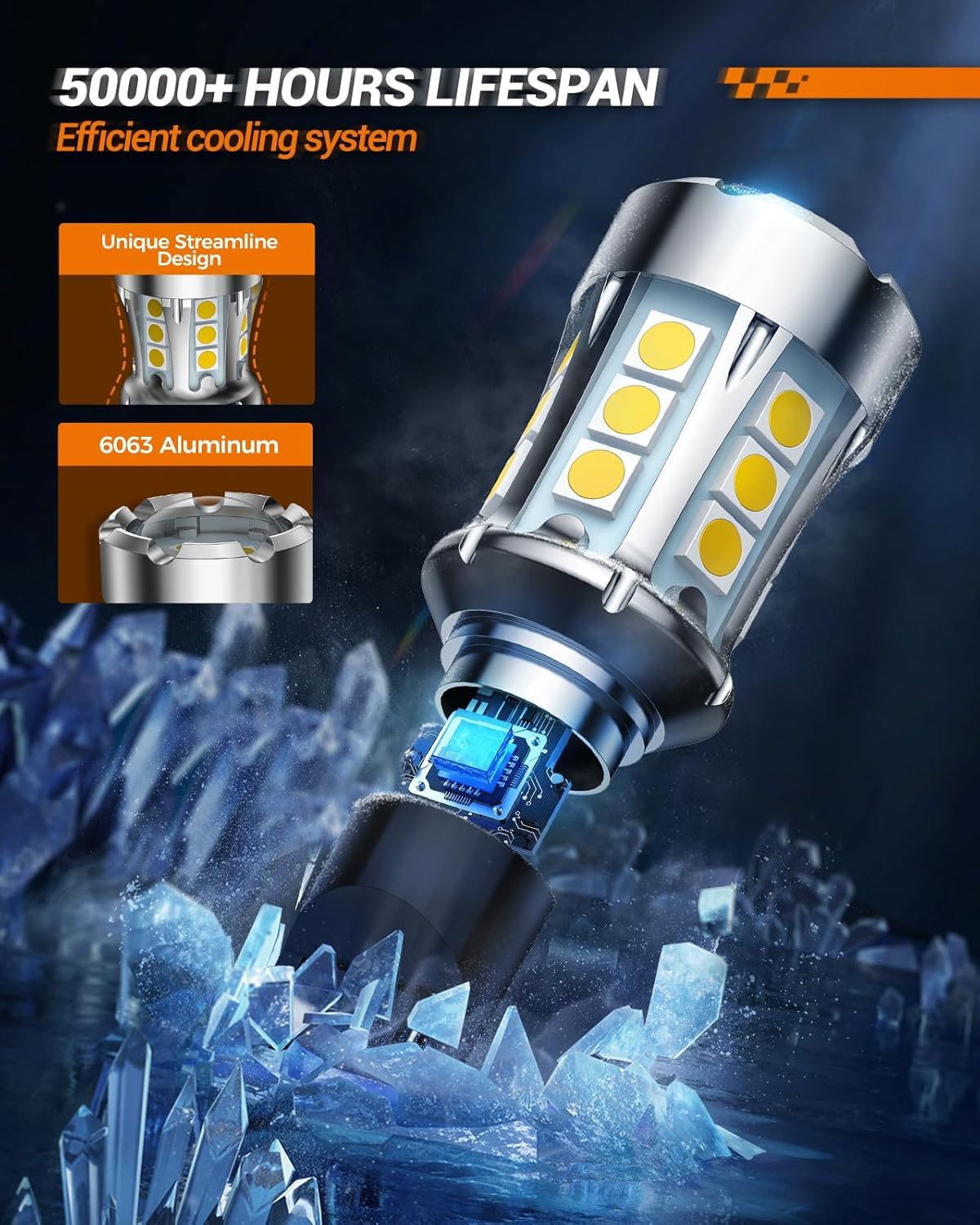 Sealight 921 Led Bulb Reverse Light, 906 916 W16W 912 Bulb 600% Brighter Super Bright T15 Backup Lights With Projector Replaceme