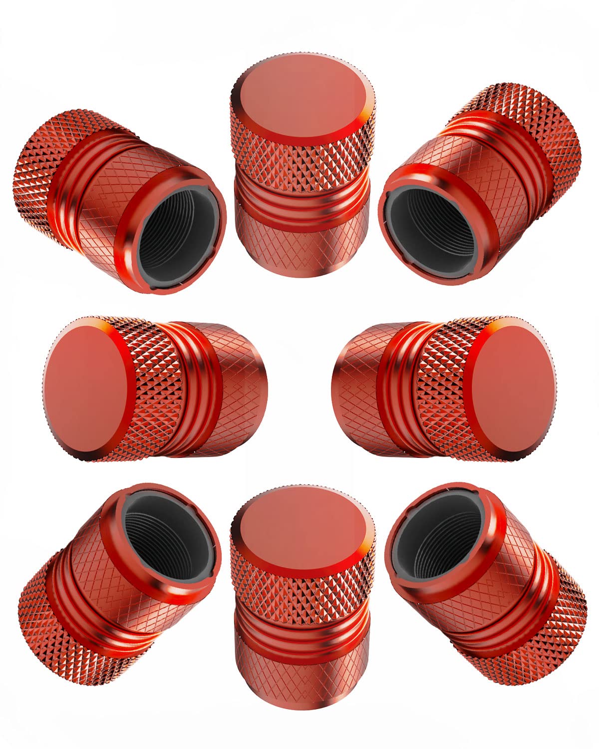 Tire Valve Stem Caps - Tire Air Caps Cover 8 Pack Corrosion Resistant Premium Alloy Universal For Car Truck Motorcycle Bike - Re