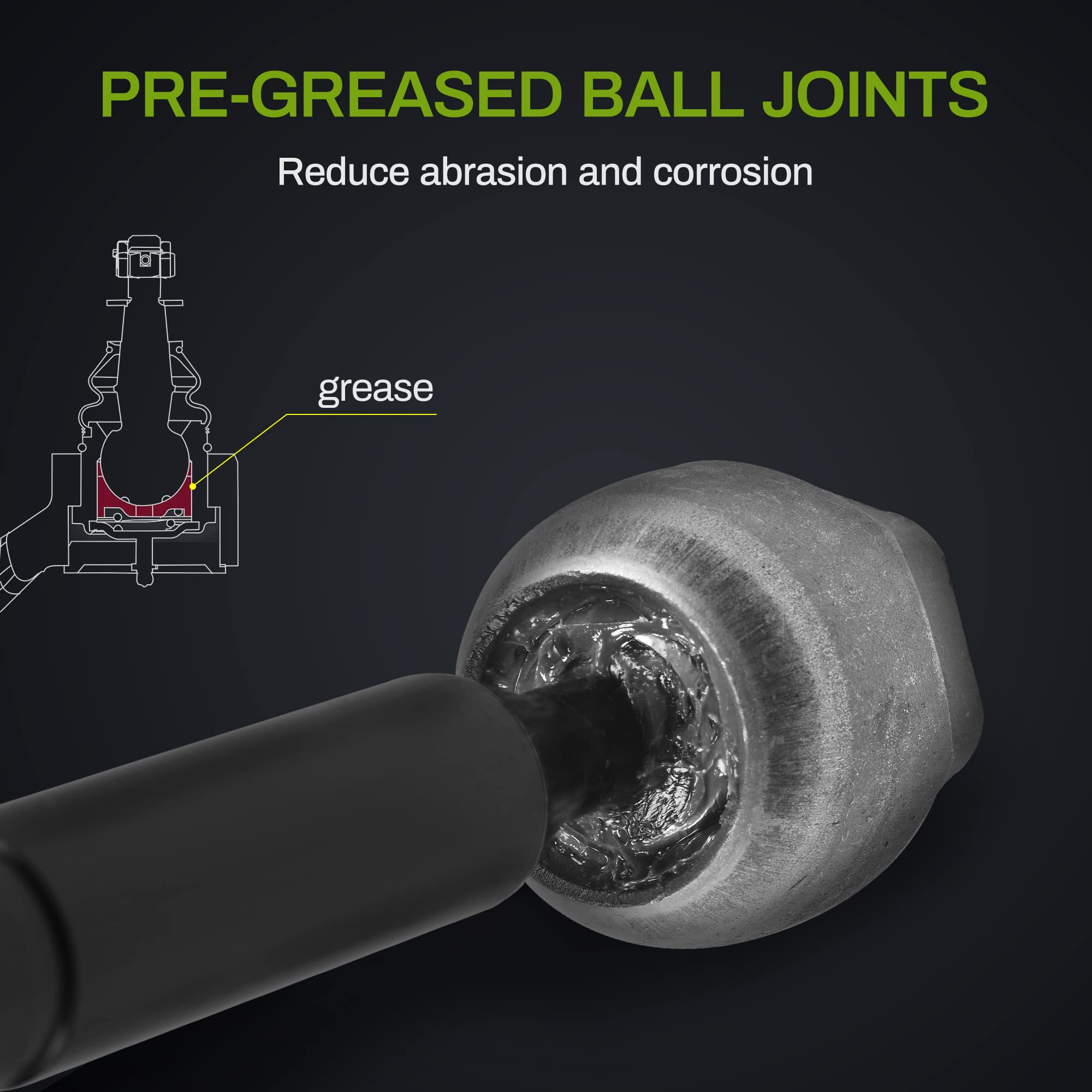 Autosaver88 -Front Suspension Control Arm Kit Compatible With 2006-2014 Mazda 5, 2004-2009 Mazda 3 -Naturally Aspirated Only