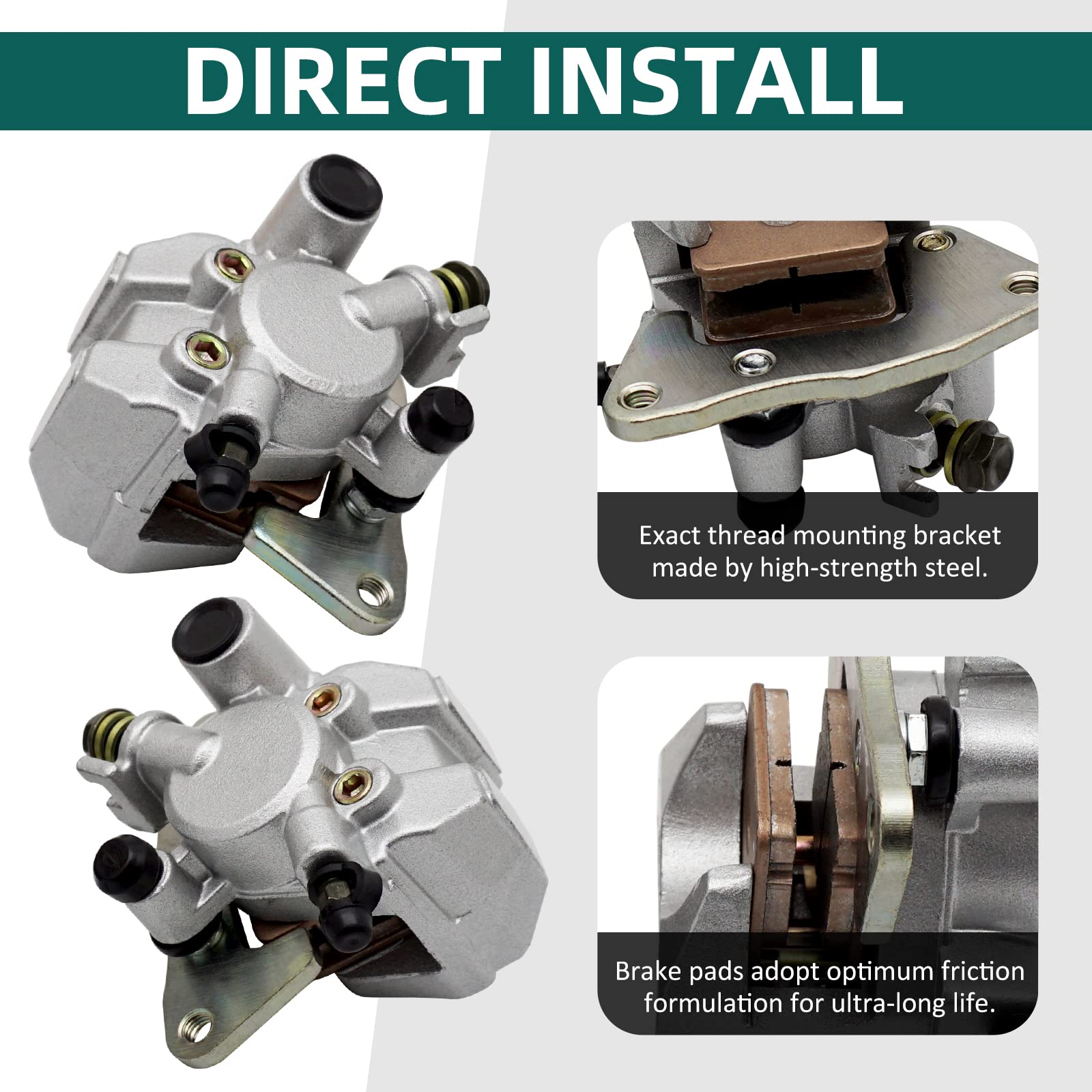 M Mati Front Left Right Brake Caliper For Yamaha Yfz450 2004-2020 Raptor 700 Yfm700 2006-2020 5Tg-2580T-11-00 5Tg-2580U-11-00