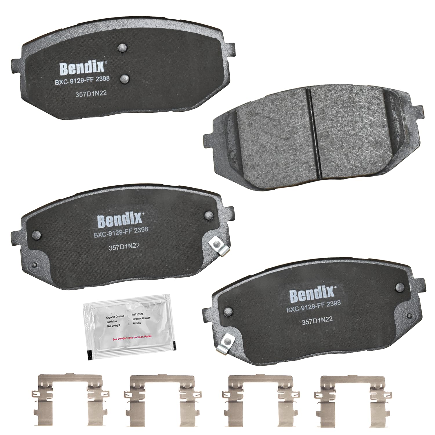 Bendix Priority1 Cfc2398 Ceramic Front Brake Pads For Hyundai Ioniq 5 2023-2022, Tucson 2022, Kia Ev6 2023-2022, Sportage 2023-2