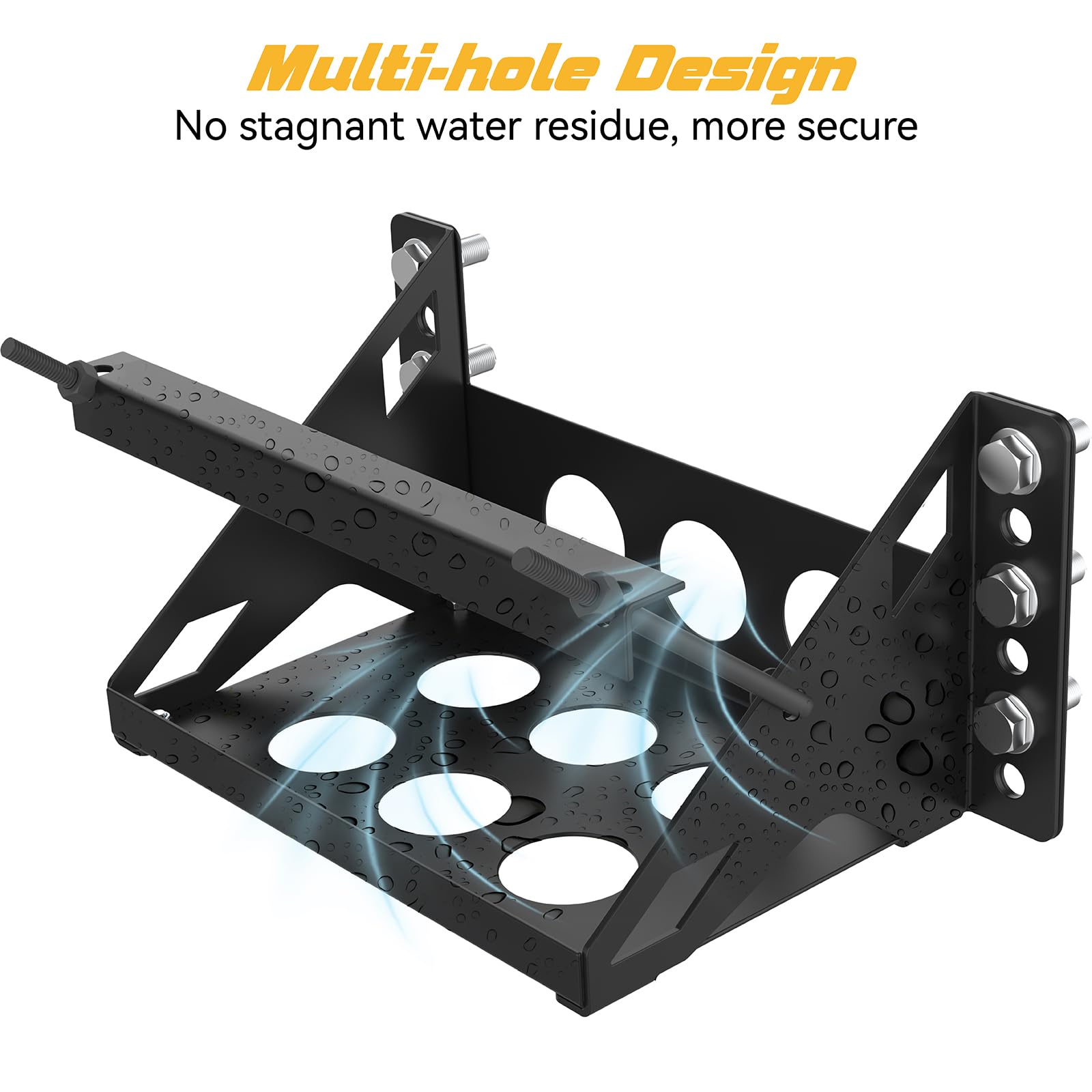 Metal Steel Battery Mounting Box Tray Bracket Diy,Easy Bolt-In Battery Tray,Overall Length - Fits Up To A 10.63” × 7.06” × 7.5” Battery, Anti-Corrosion, No Rusting