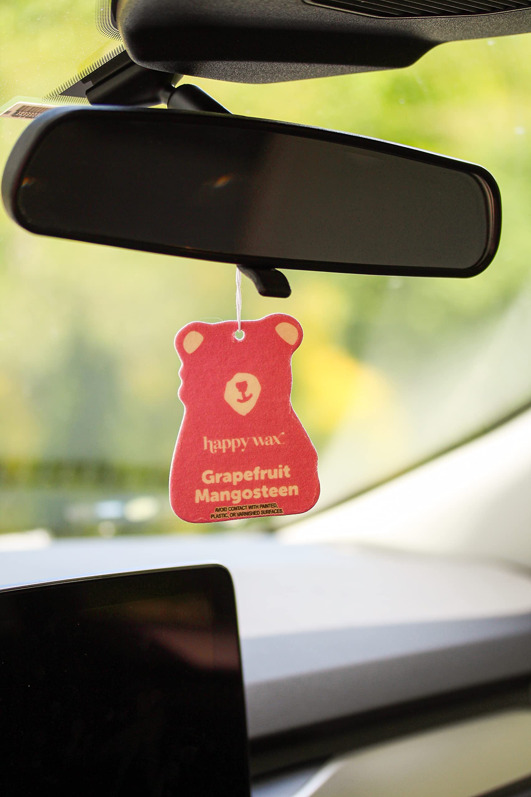 Happy Wax Hanging Car Air Freshener - Scented Car Freshener Infused W/Natural Essential Oils - Best Sellers 4-Pack (Calming Lave