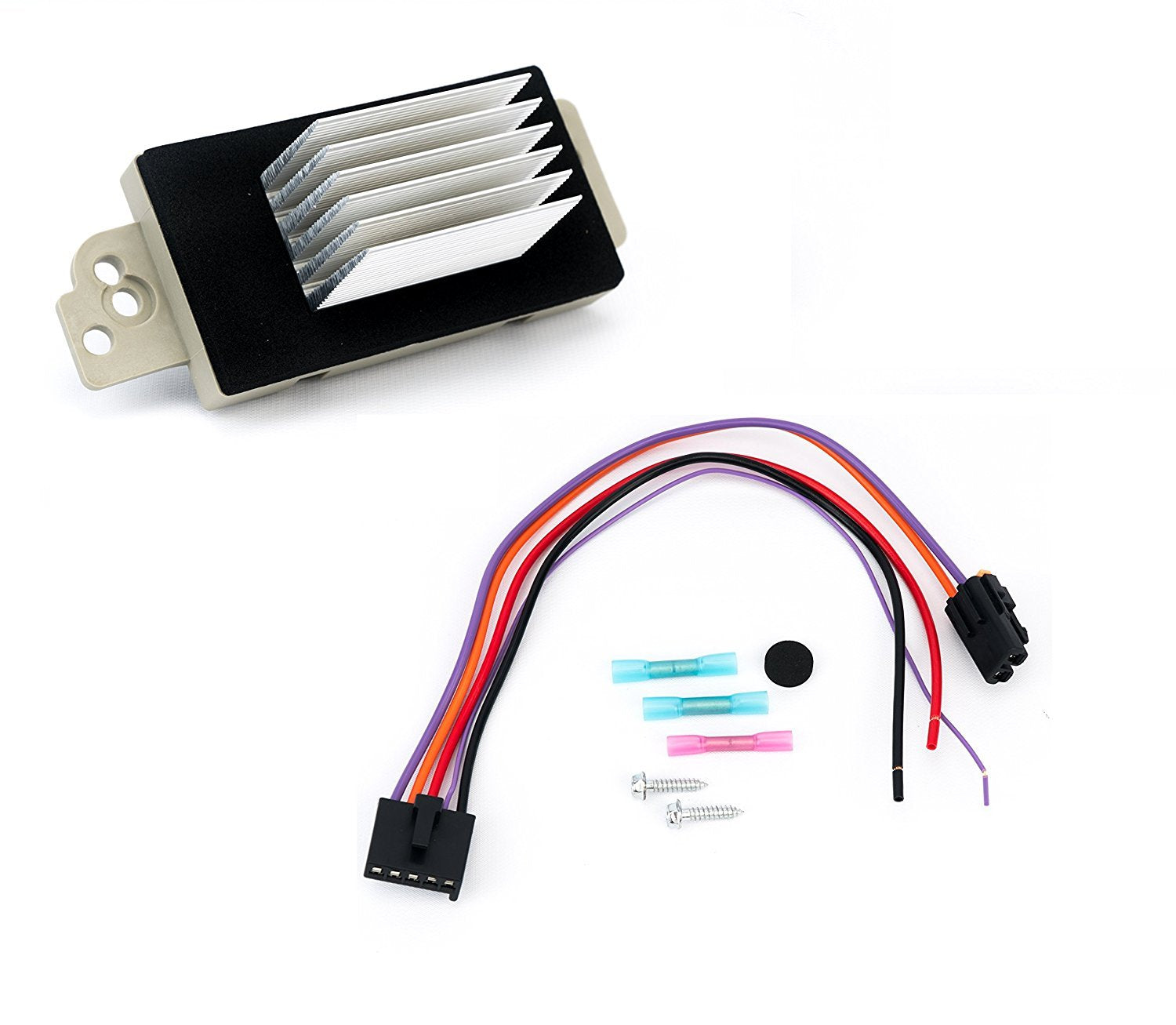 Hvac Blower Motor Resistor Complete Kit With Harness - Replaces 15 81773, 89018778, 89019351, 1581773, 15-81773 Compatible With