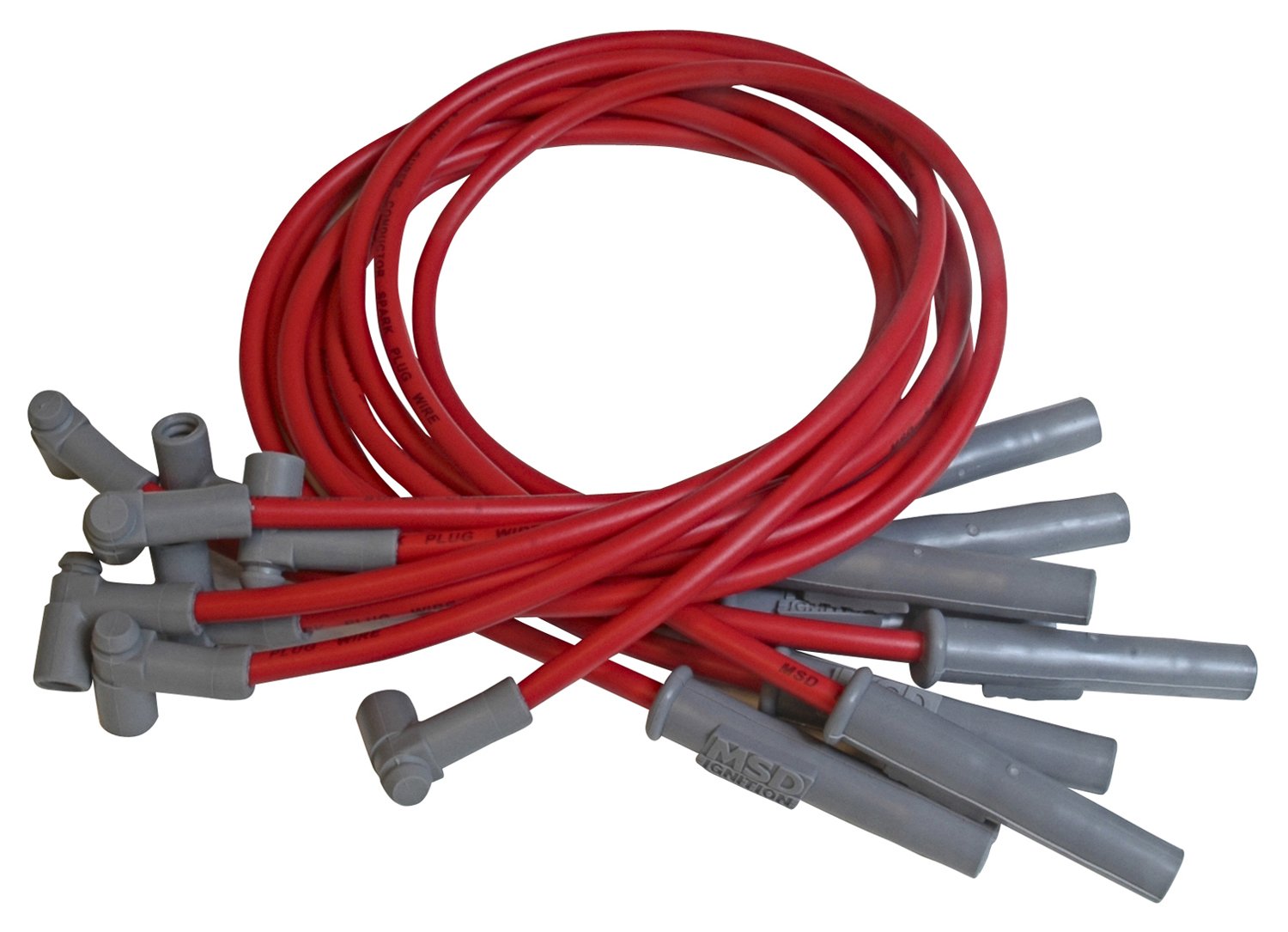 Msd 32749 Super Conductor Spark Plug Wire Set, Red