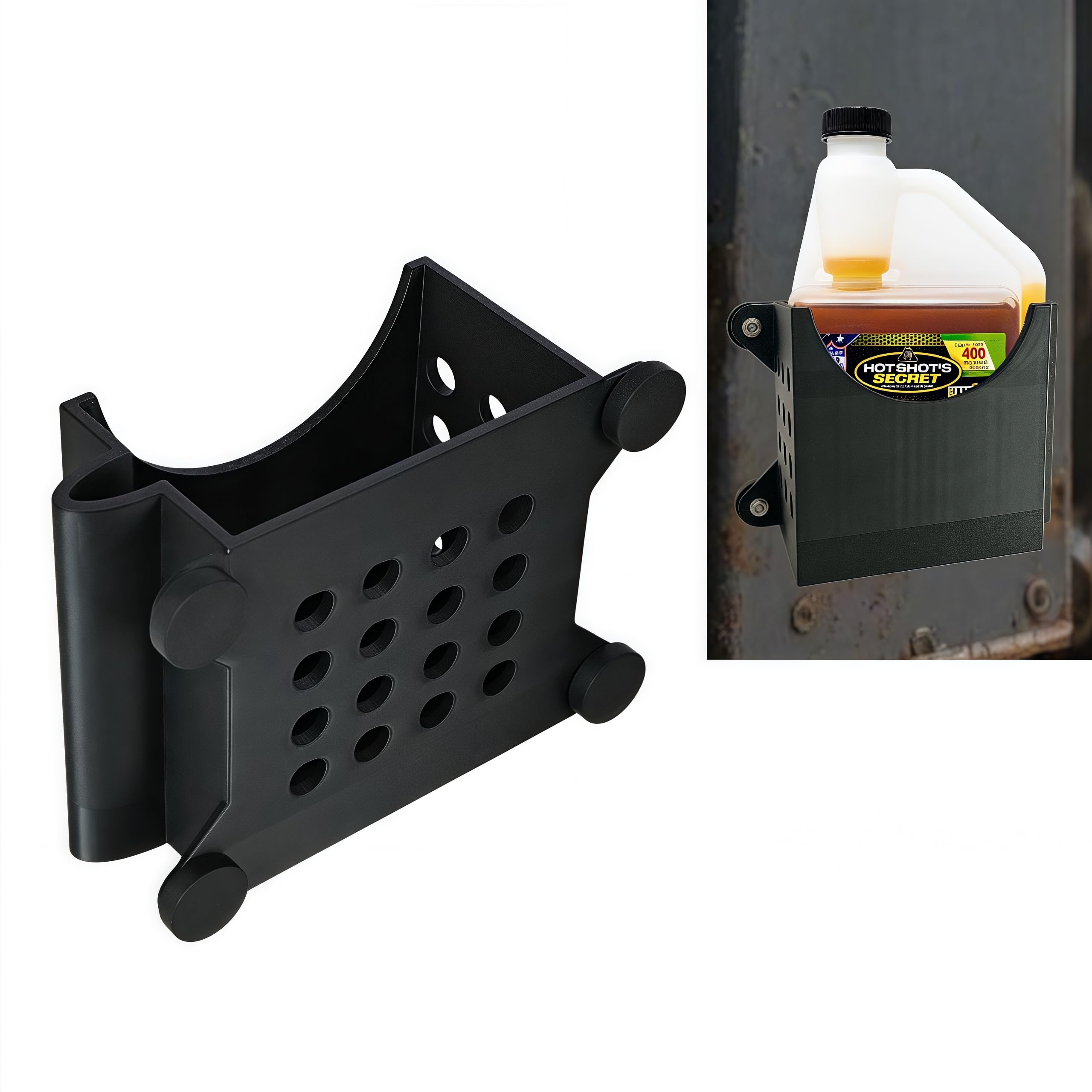 Magnetic Diesel Additive Holder for Hot Shot's Secret 16 Ounce Squeeze Bottle - Secure, No-Drill Installation