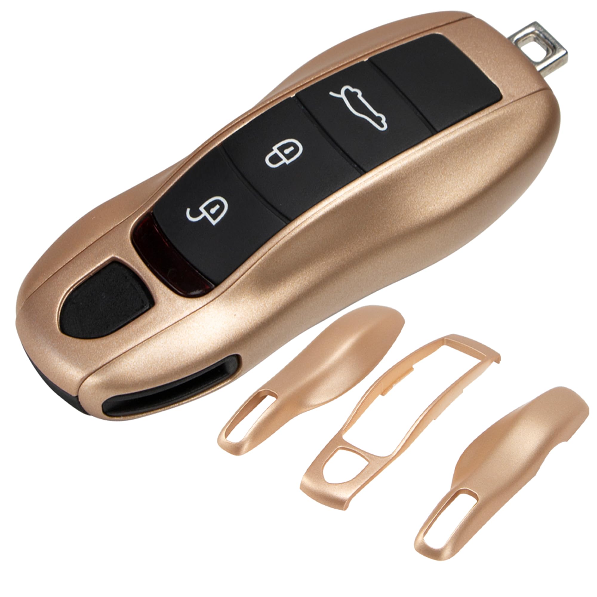 Aerobon 3-Piece Painted Key Cover Key Fob Shell Compatible With Porsche Key Shell Replacement (Mk1, Neodyme)