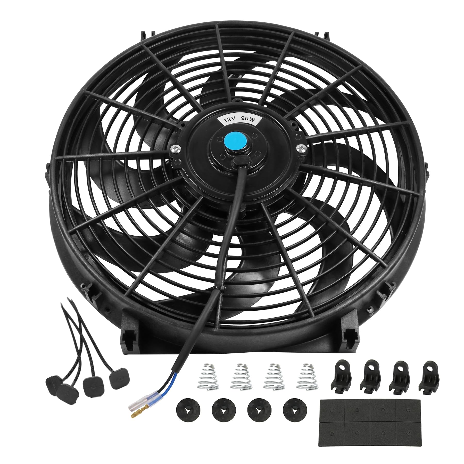 JDMSPEED New 14 Inch Universal Slim Pull Push Racing Electric Radiator Fan Engine Cooling