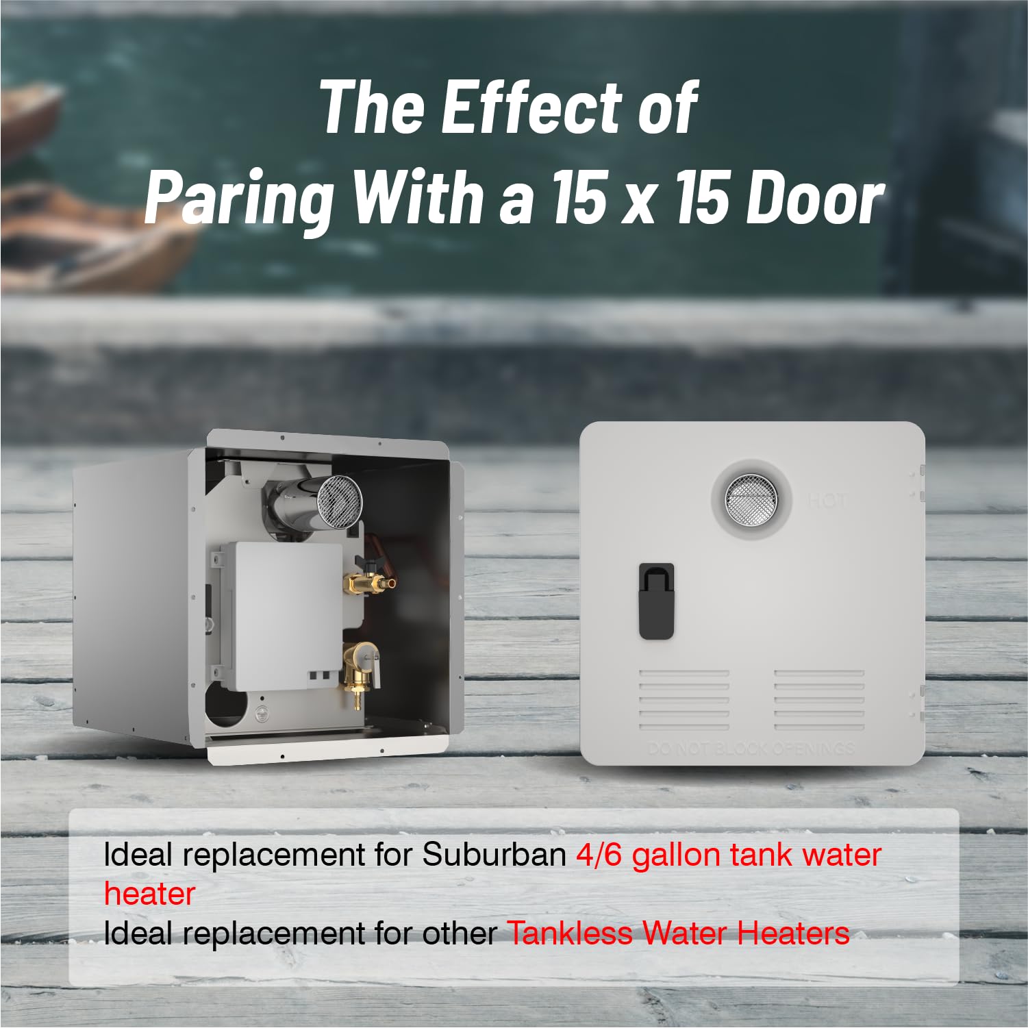 Ranein 15 X 15 Inches Rv Water Heater White Door. Only Door Kit For Ranein Rv Water Heaters