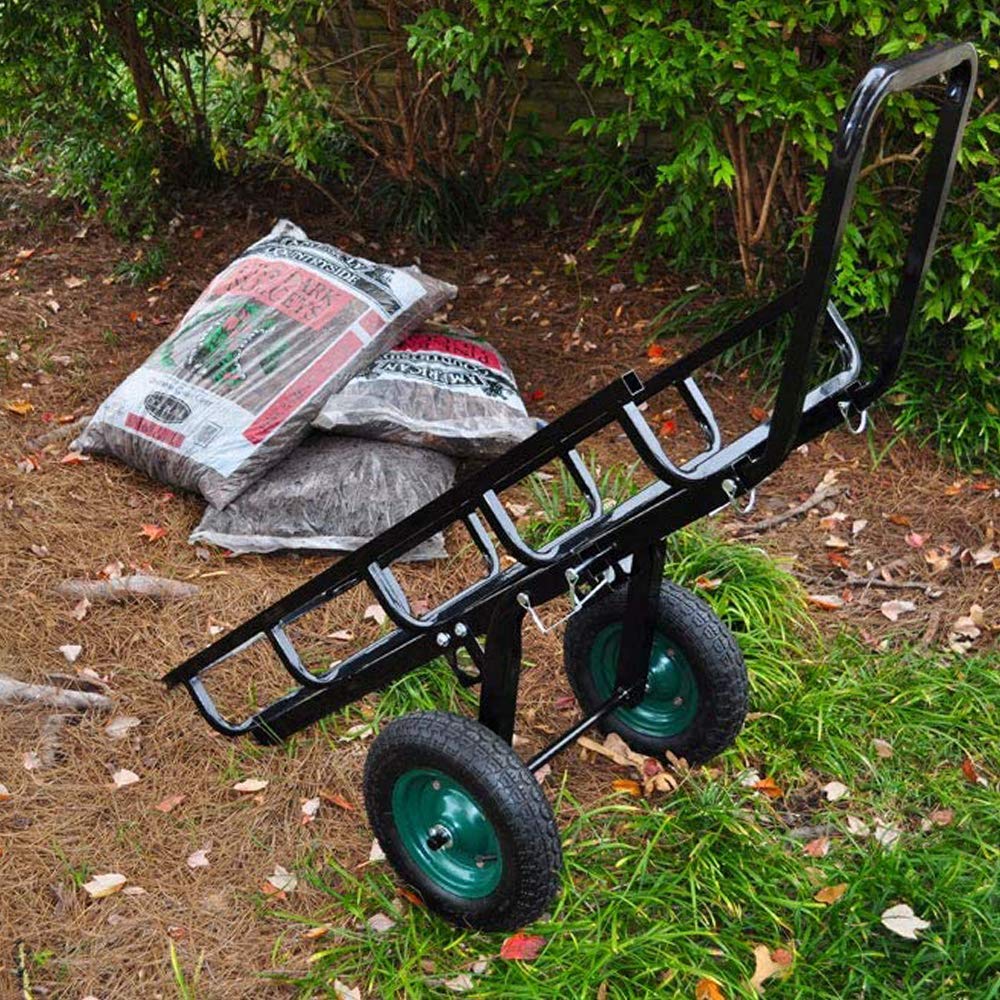 Viking Solutions Vks-Vtg401 Tilt-N-Go Combo Lifting Hunting Deer Trailer And Hauler Cargo Rack With Hitch Adapter And 13.5 Inch Wheels, Black