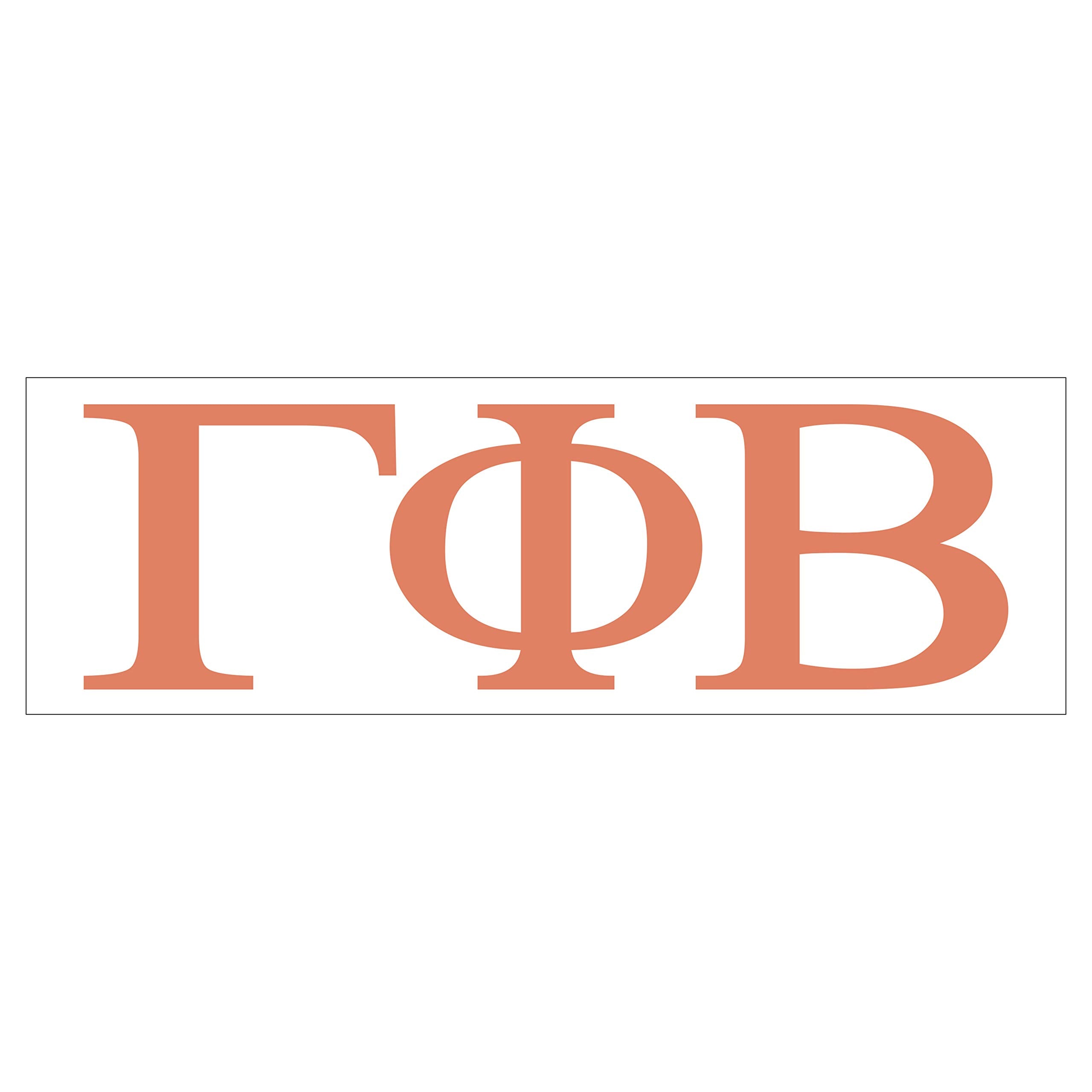Pro-Graphx Gamma Phi Beta Greek Sorority Sticker Decal, 2.5 Inches Tall, Coral