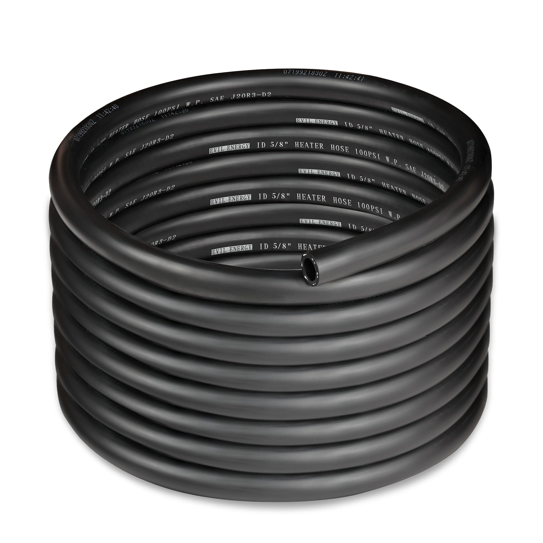 Evil Energy 5/8'' Heater Hose Coolant Radiator Straight 100Psi Sae 20R3 20Ft Black