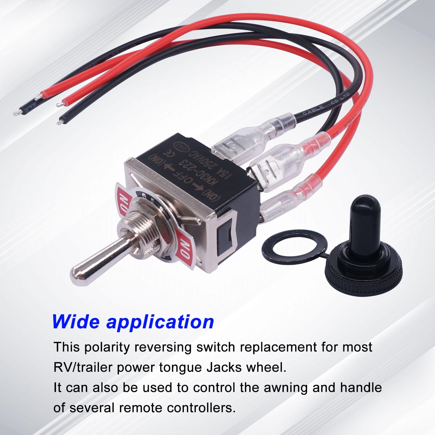 weideer Momentary Reverse Polarity Switch 12V 30A Motor Control RV Jack Switch DPDT 4 Pin (ON)-Off-(ON) Toggle Switch with Water
