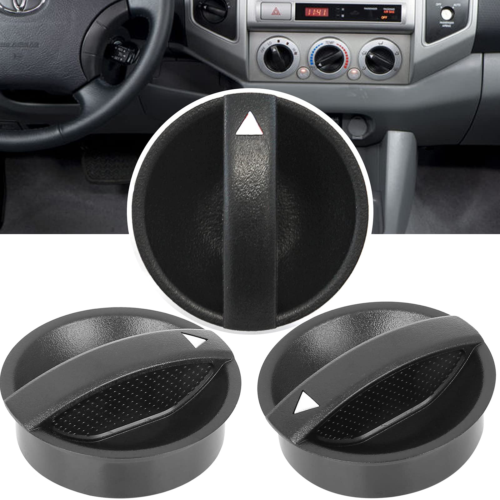 3 Pack Control Knob Fan Heater Tacoma Compatible With 2005-2011 Toyota Tacoma Hvac Control Knob Tacoma Heater Temperature Hvac Fan Control Knob 65551820A 758695