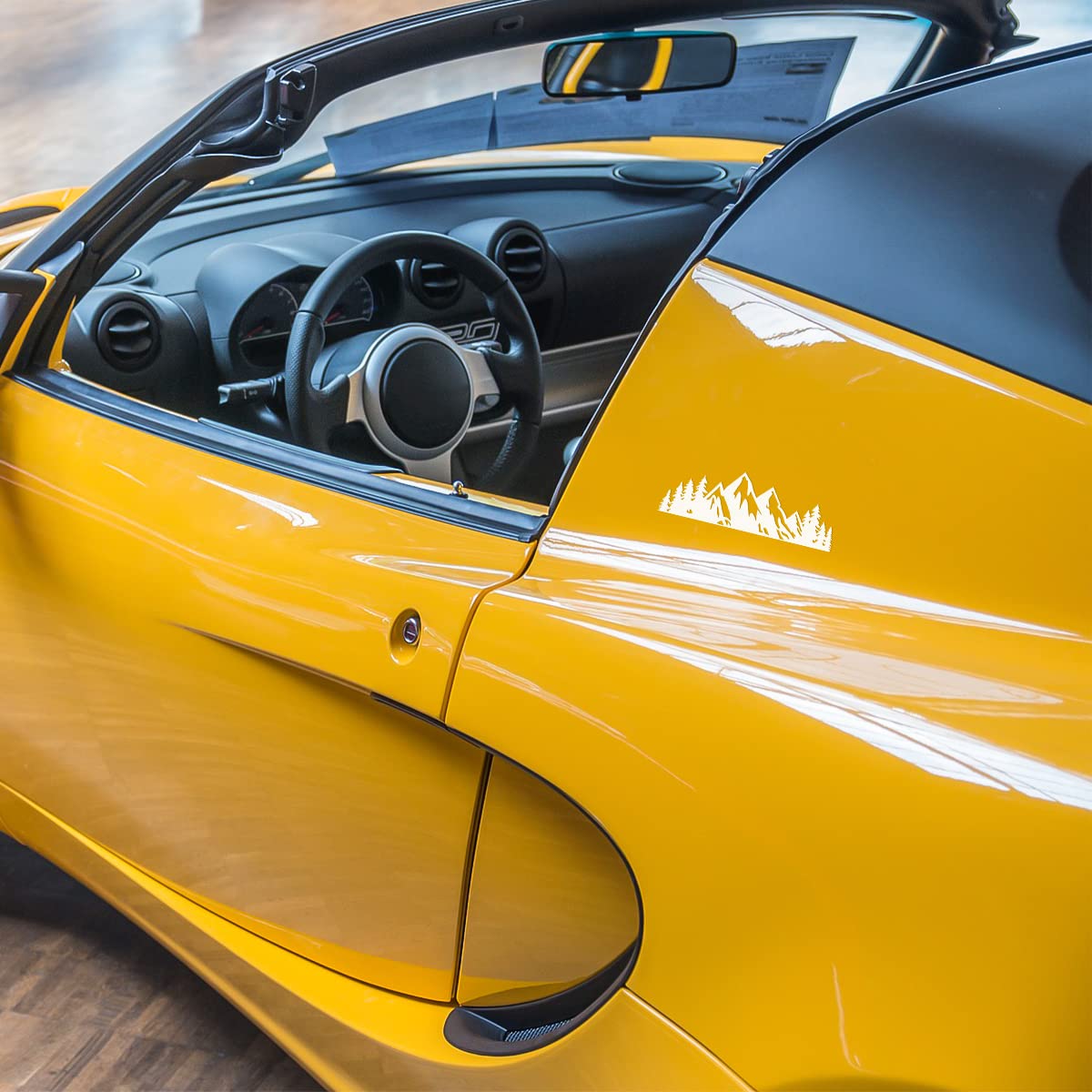 7 Inch Snow Mountain Tree Stickers - Mountains Graphic Logo Decals, Premium Badge Decals For Car Trunk Tailgate Emblem, Car Deco