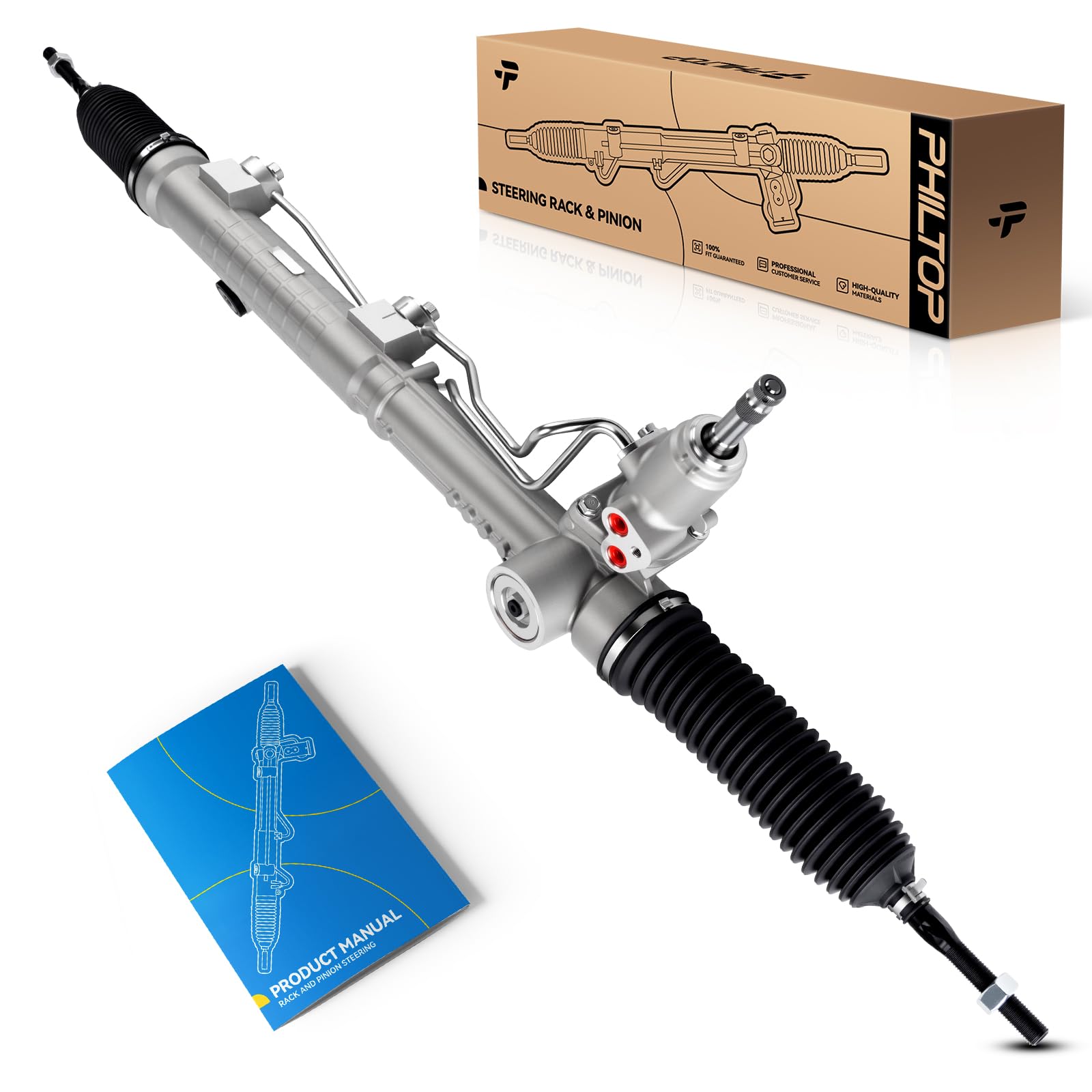 PHILTOP Power Steering Rack and Pinion Compatible with Toyota 4Runner 2003-2009 All Models, Lexus GX470 2003-2009 All Models, Hy