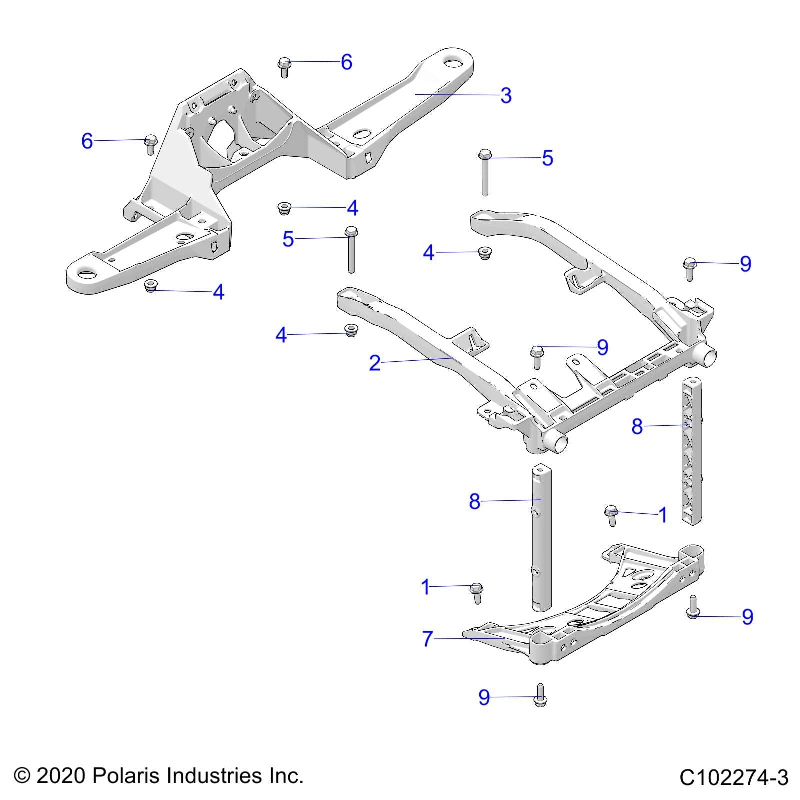 Polaris Atv Rack Support, Cast, Genuine Oem Part 5632355, Qty 1