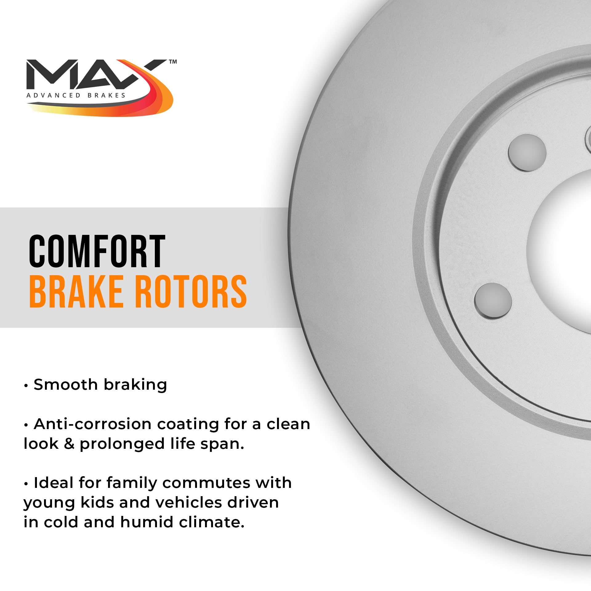 Max Advanced Brakes Front Brake Kit Compatible With 1997-2001 Toyota Camry Avalon Solara Compatible With Lexus Es300 Replacement