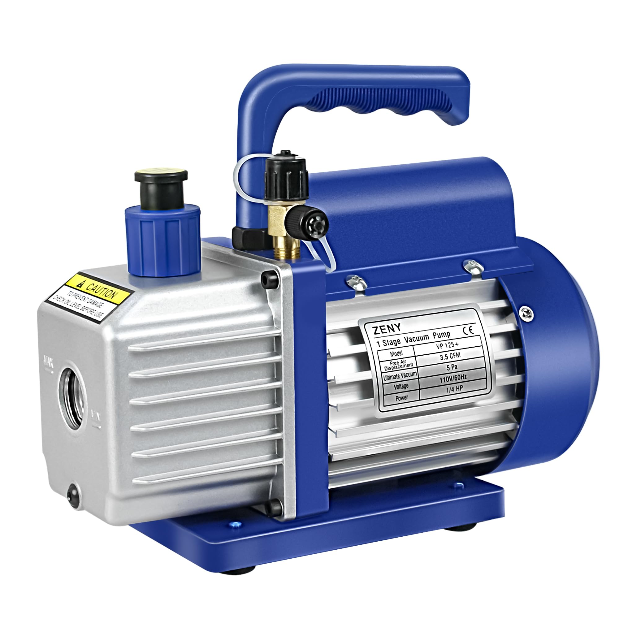 ZENY 3.5CFM Single-Stage 5 Pa Rotary Vane Economy Vacuum Pump 3 CFM 1/4HP Air Conditioner Refrigerant HVAC Air Tool R410a 1/4  F