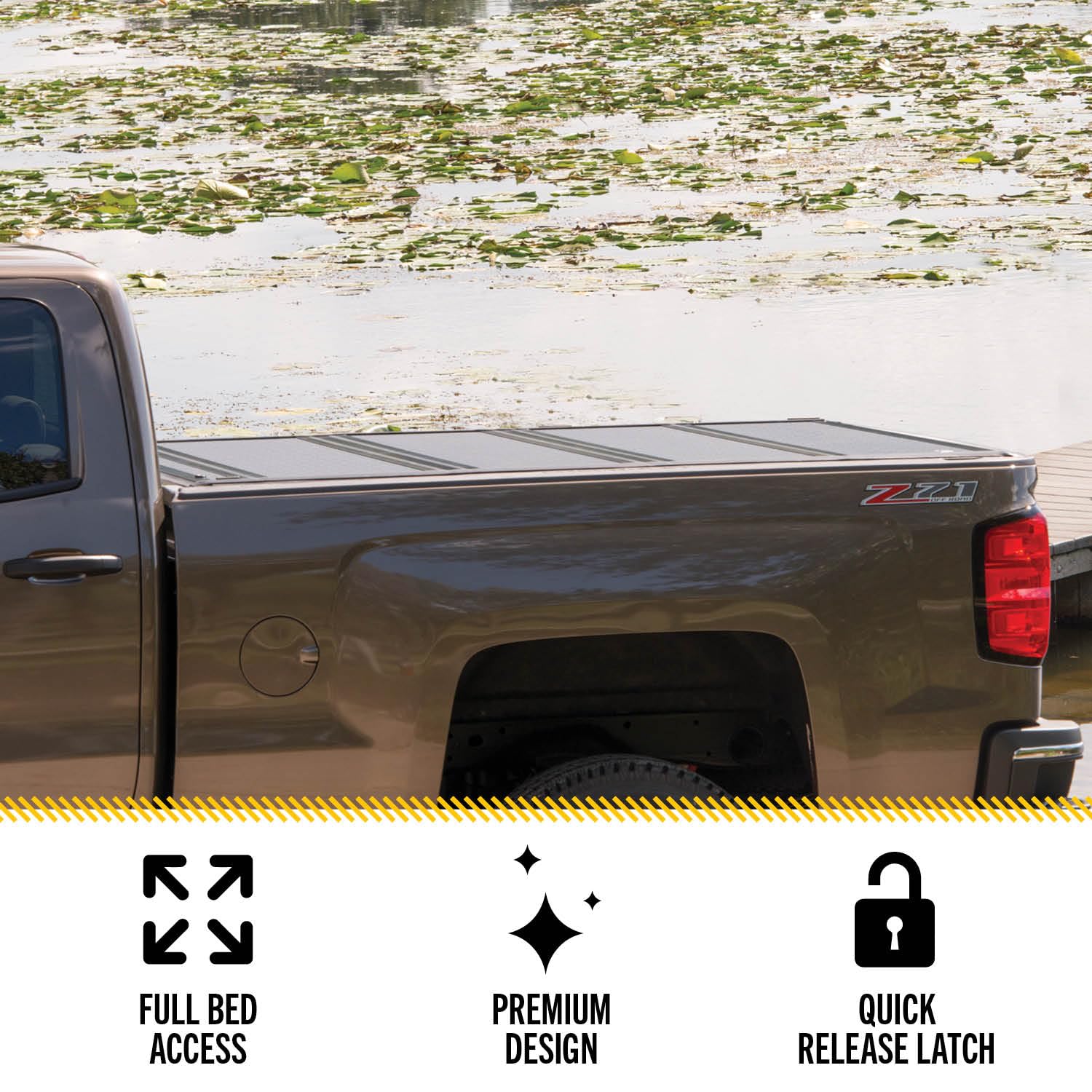 Realtruck Bak Bakflip Fibermax Hard Folding Truck Bed Tonneau Cover | 1126133 | Fits 2020 - 2024 Chevy/Gmc Silverado/Sierra 2500
