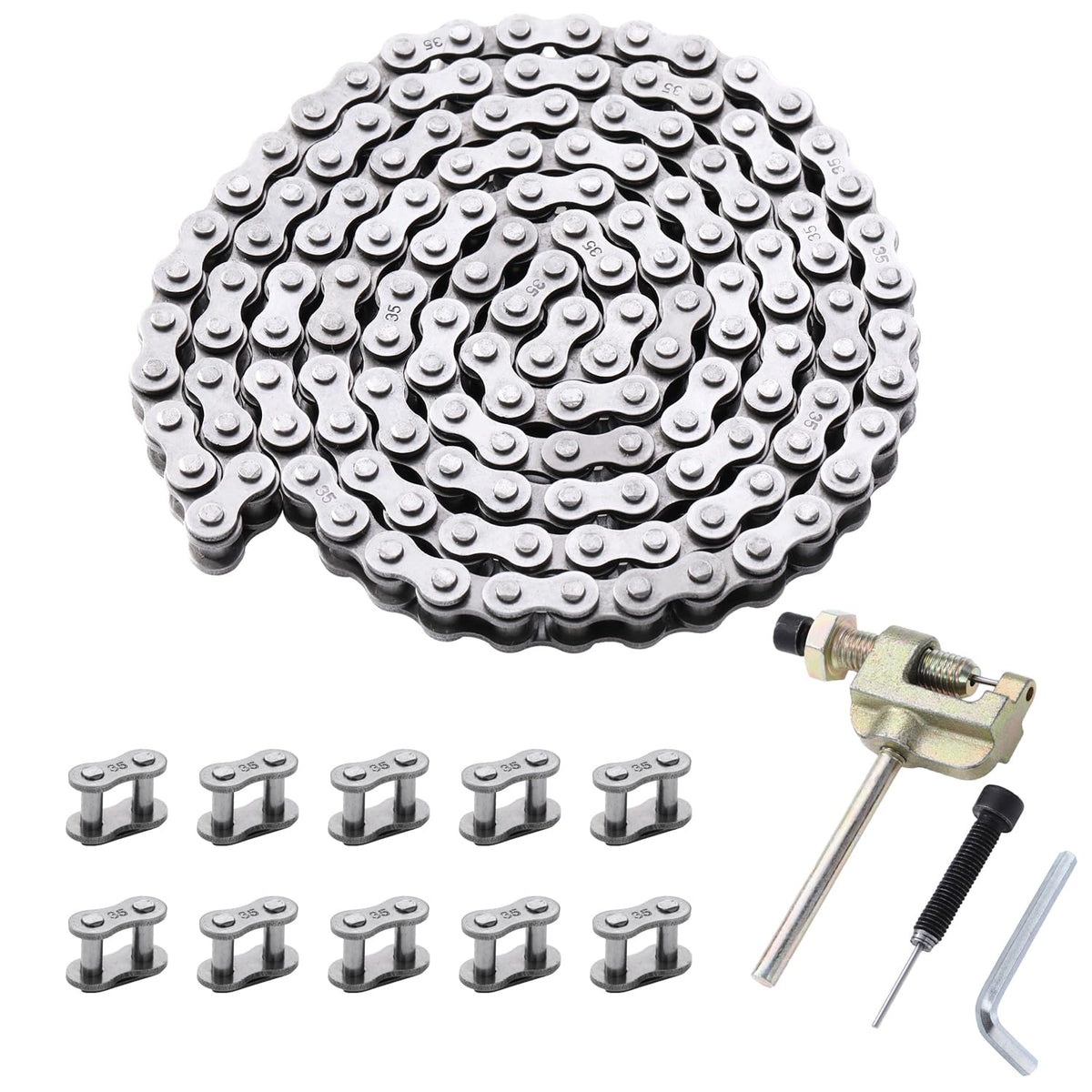 KAMIER #35 140 Links Drive Roller Chain Breaker for Coleman CT100U CC100X RB100 Baja Doodle Bug DB30 Mega Monster Moto MM-B80 MM