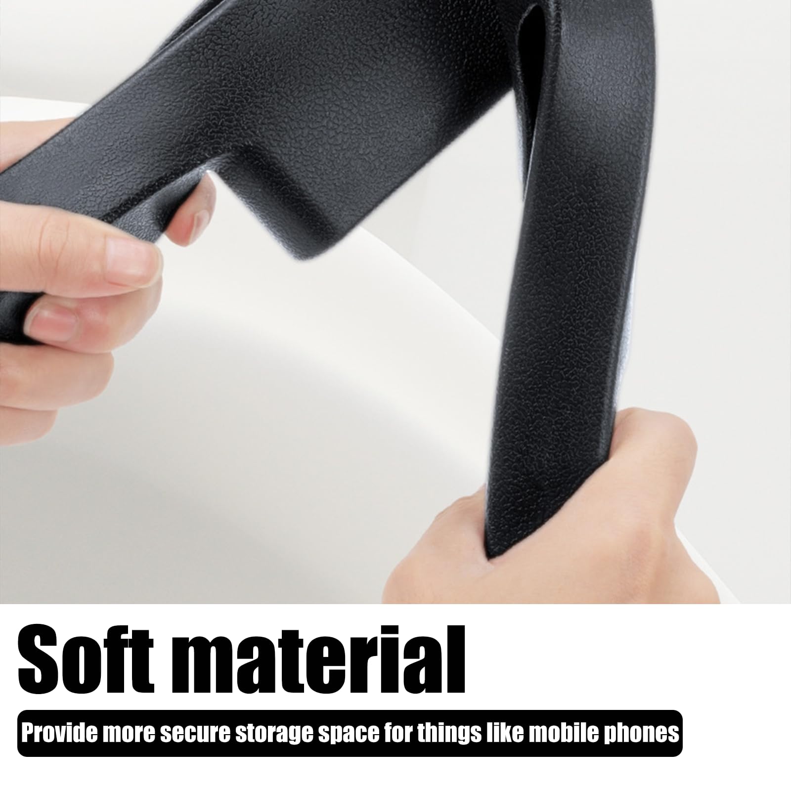 ZELONUUS Car Seat Side Gap Filler 2 Pack, Drop Stop Car Seat Gap Filler With Seat Belt Holes, Car Organizer Inserts Storage Box