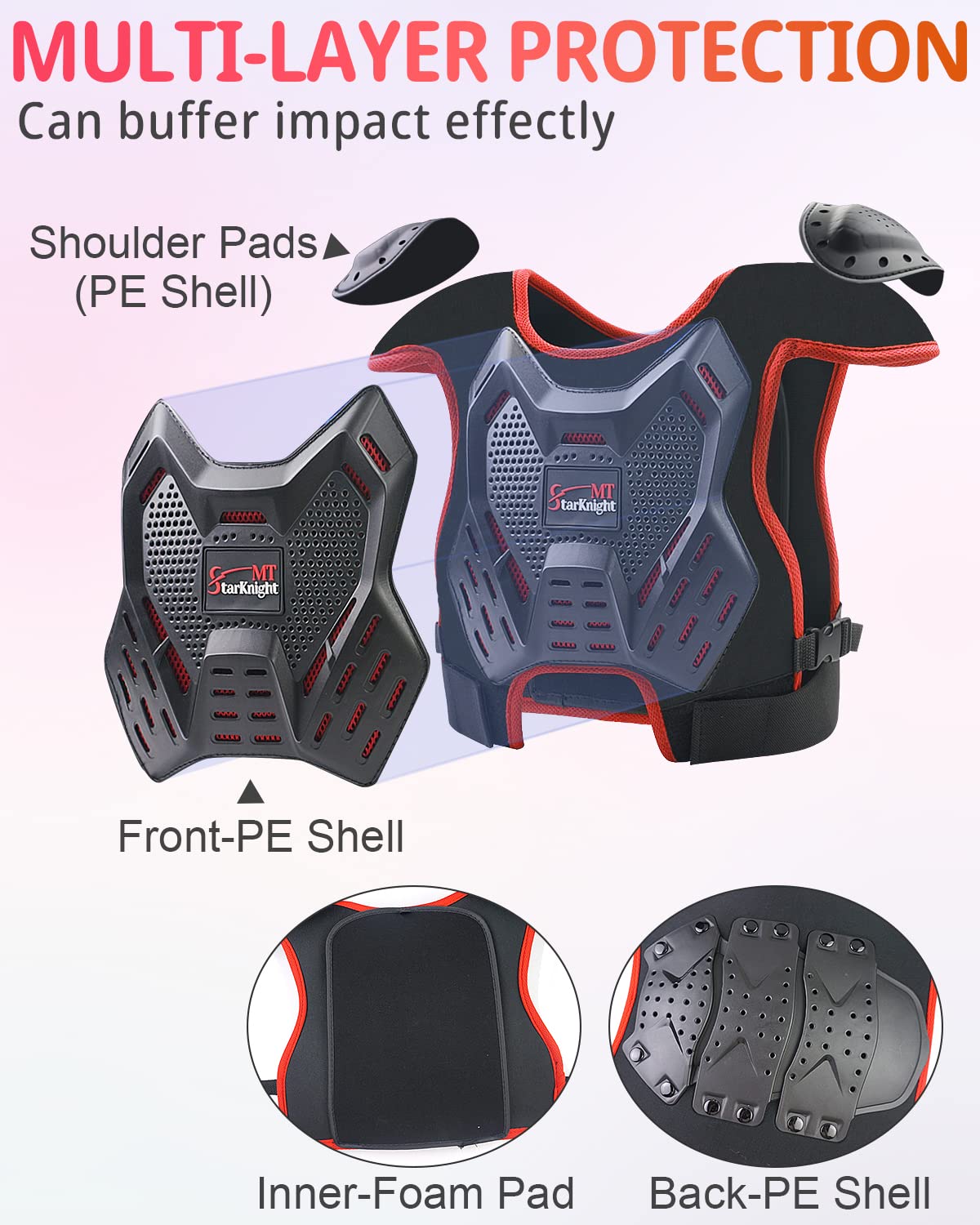 Kids Dirt Bike Gear - Starknightmt Youth Motorcycle Riding Protective Gear Atv Chest Protector Motocross Armor Suit For Boys Gir
