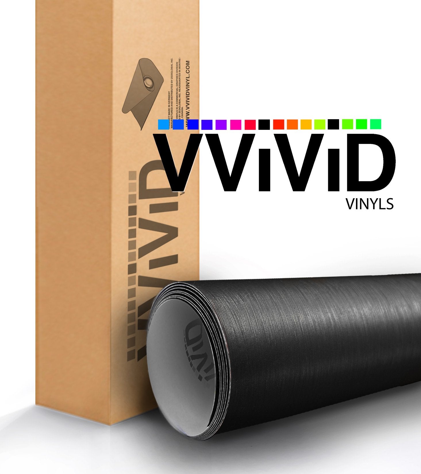 Vvivid Black Brushed Steel Vinyl Wrap Roll With Air Release Technology (50Ft X 5Ft (Full Car Wrap Roll))
