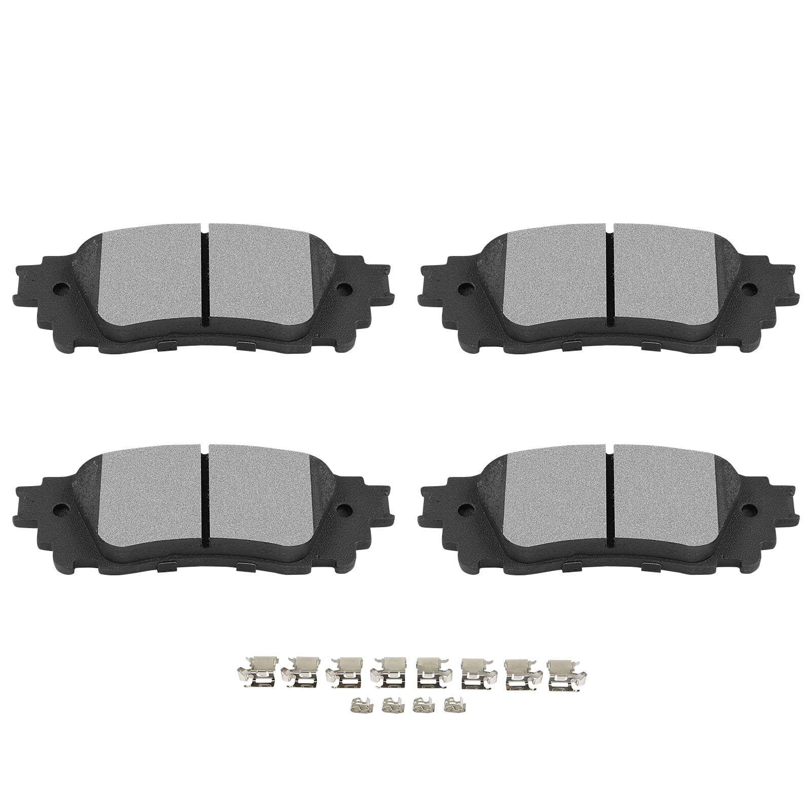 Scitoo Rear Disc Brake Pad Set 4Pcs W/Hardware Fit For Lexus For Es300H/For Es350/For Nx200T/For Nx300/For Nx300H, For Toyota Fo
