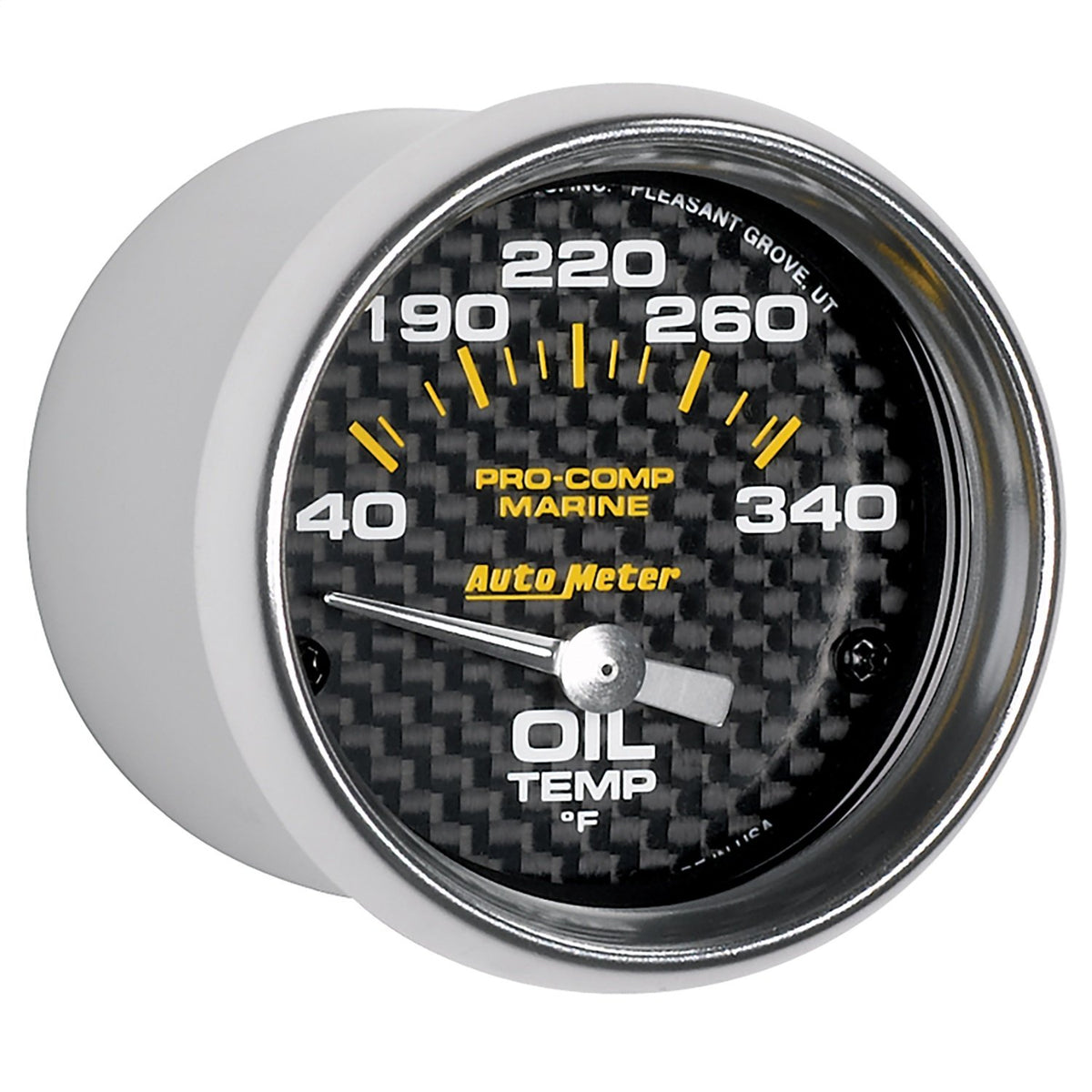 Autometer Gauge, Oil Temp, 2 1/16'', 140-300F, Electric, Marine Carbon Fiber (200764-40),Multi