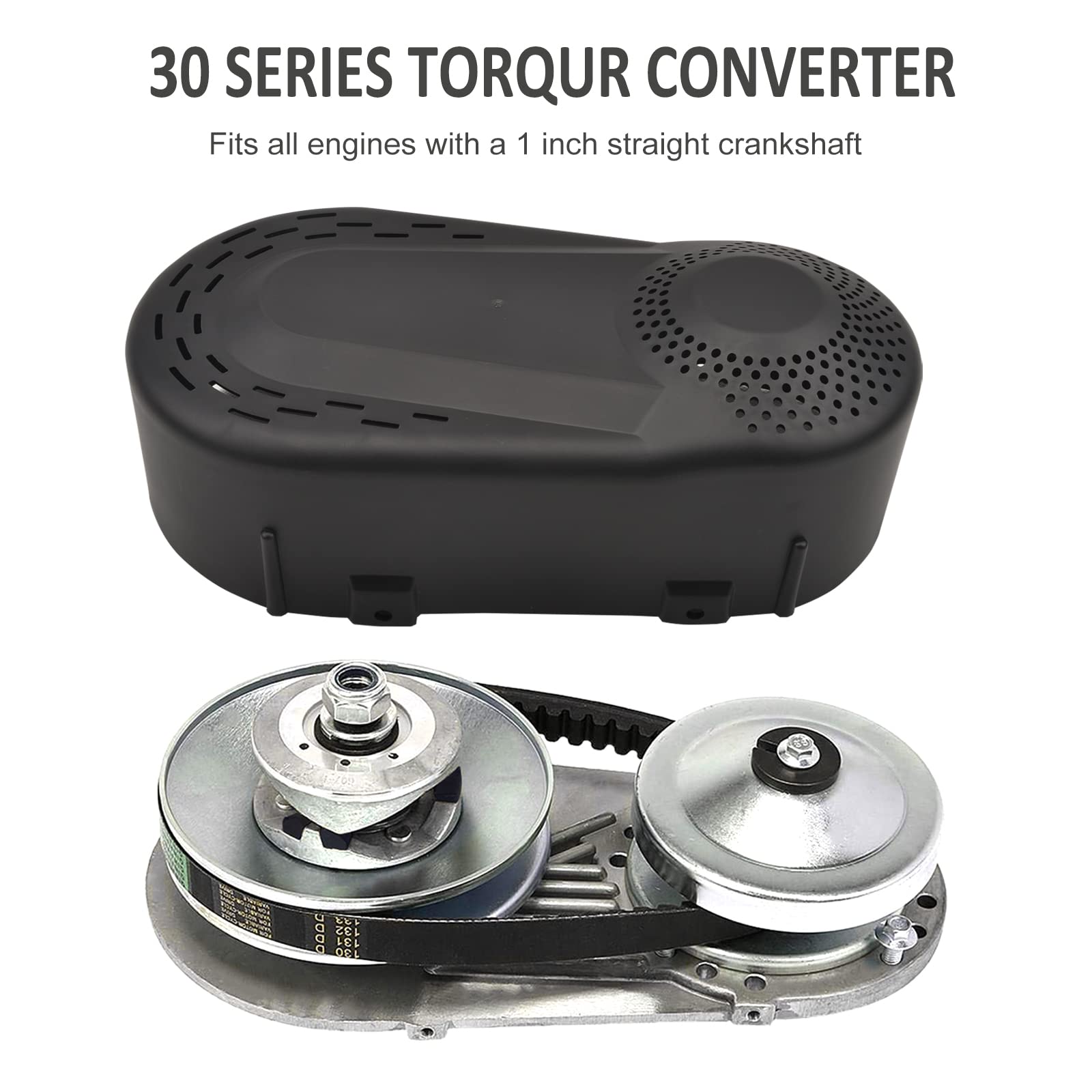 BATONECO 30 Series 1'' Torque Converter Kit for Predator 301CC 2-8 HP Engine, 1 inch Bore Clutch 10T #40/41/420 Chain Replaces G