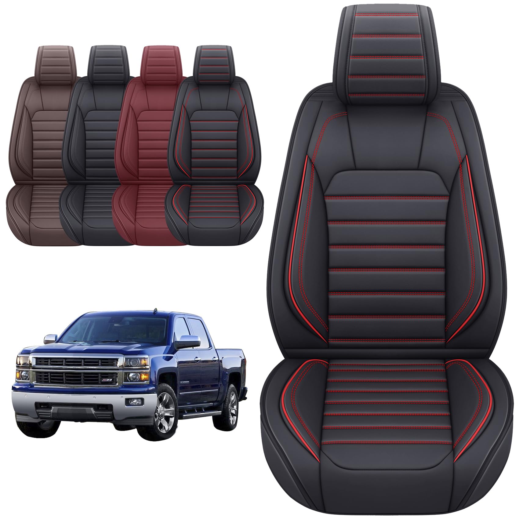 Yiertai Truck Seat Covers Compatible With Chevy Silverado Gmc Sierra Fit 2007-2025 1500/2500/3500Hd Trail Boss Z71 Crew Double E
